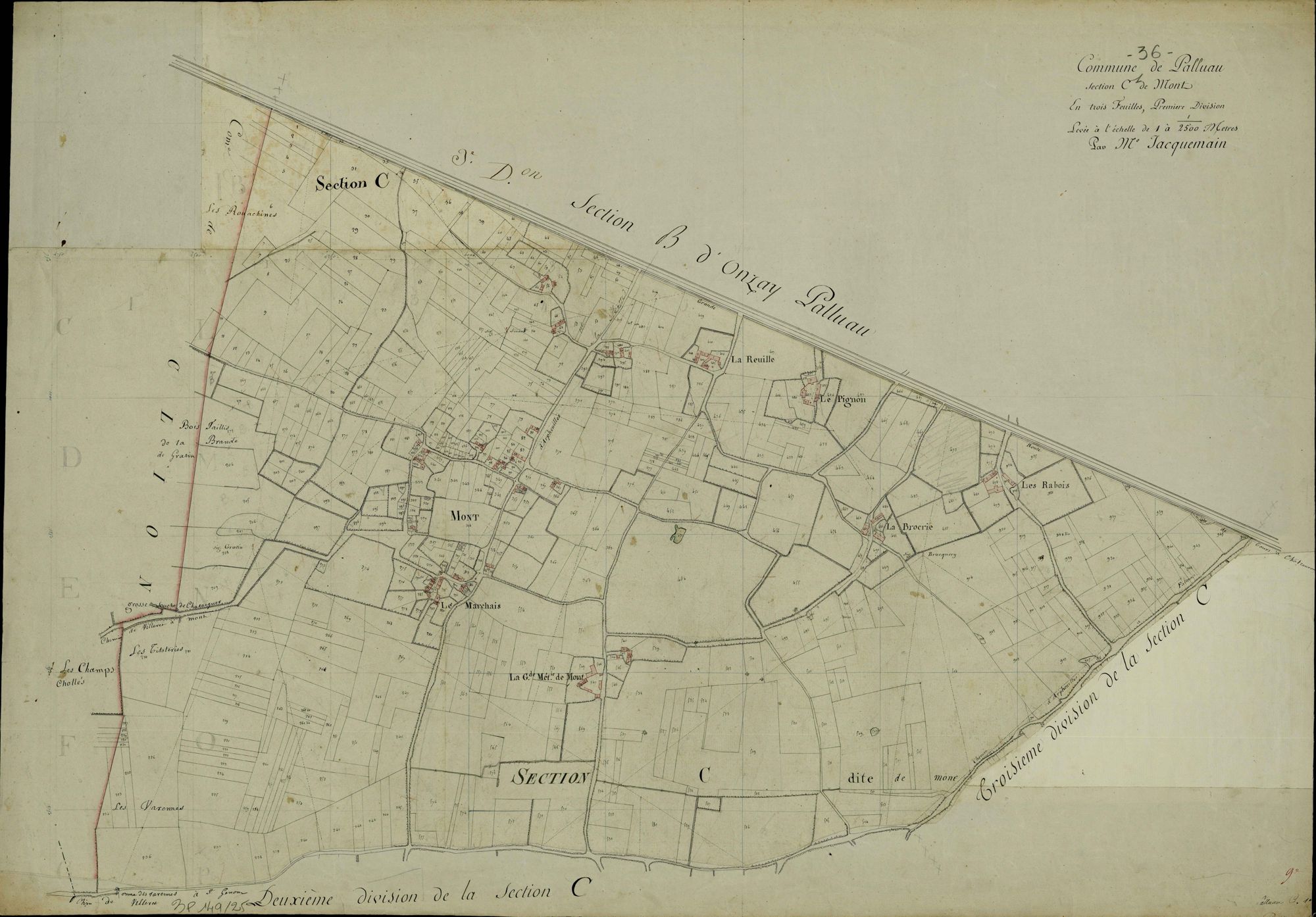 Palluau-sur-Indre - Section C1, dite de Mont.