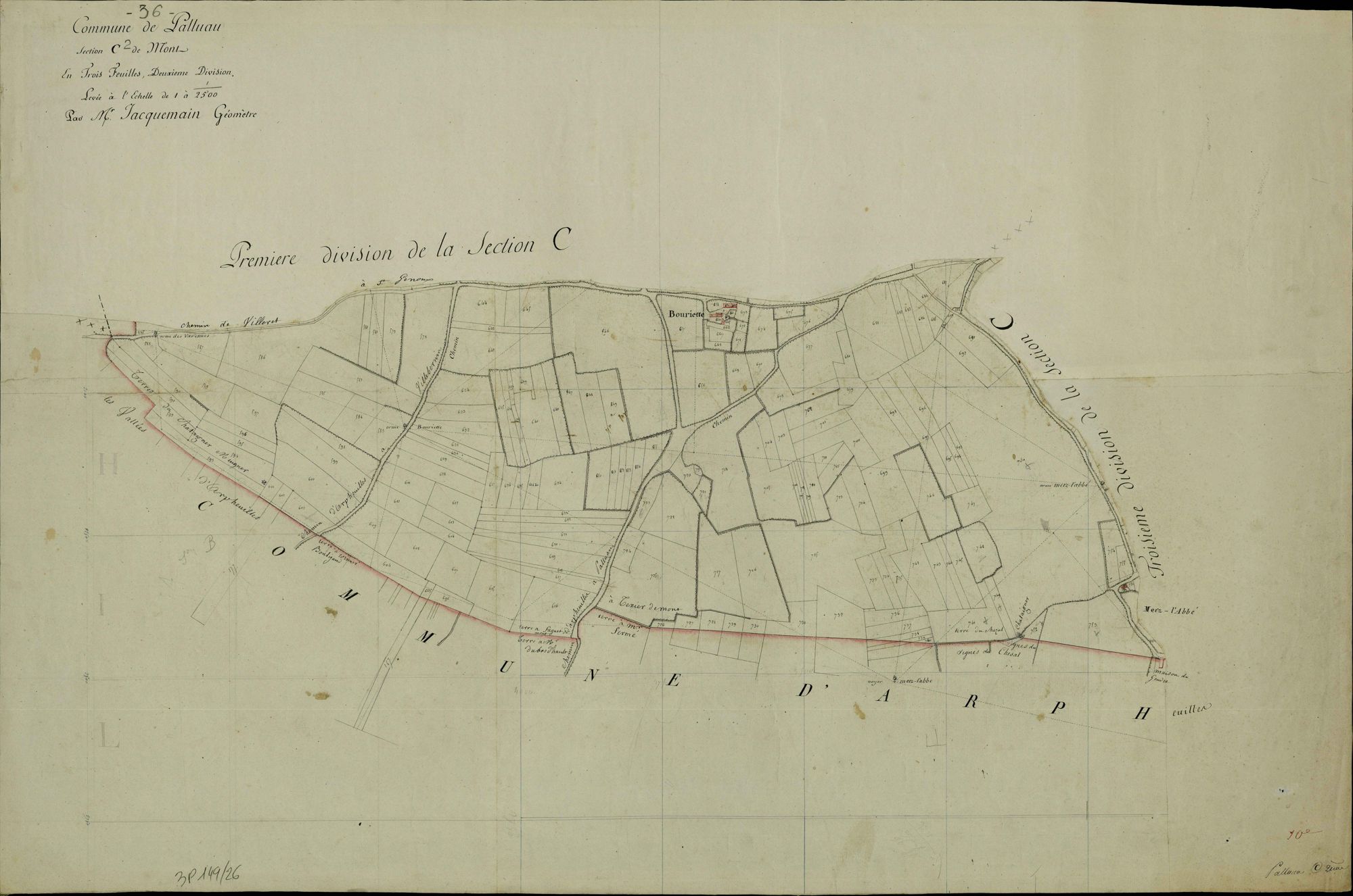 Palluau-sur-Indre - Section C2, dite de Mont.