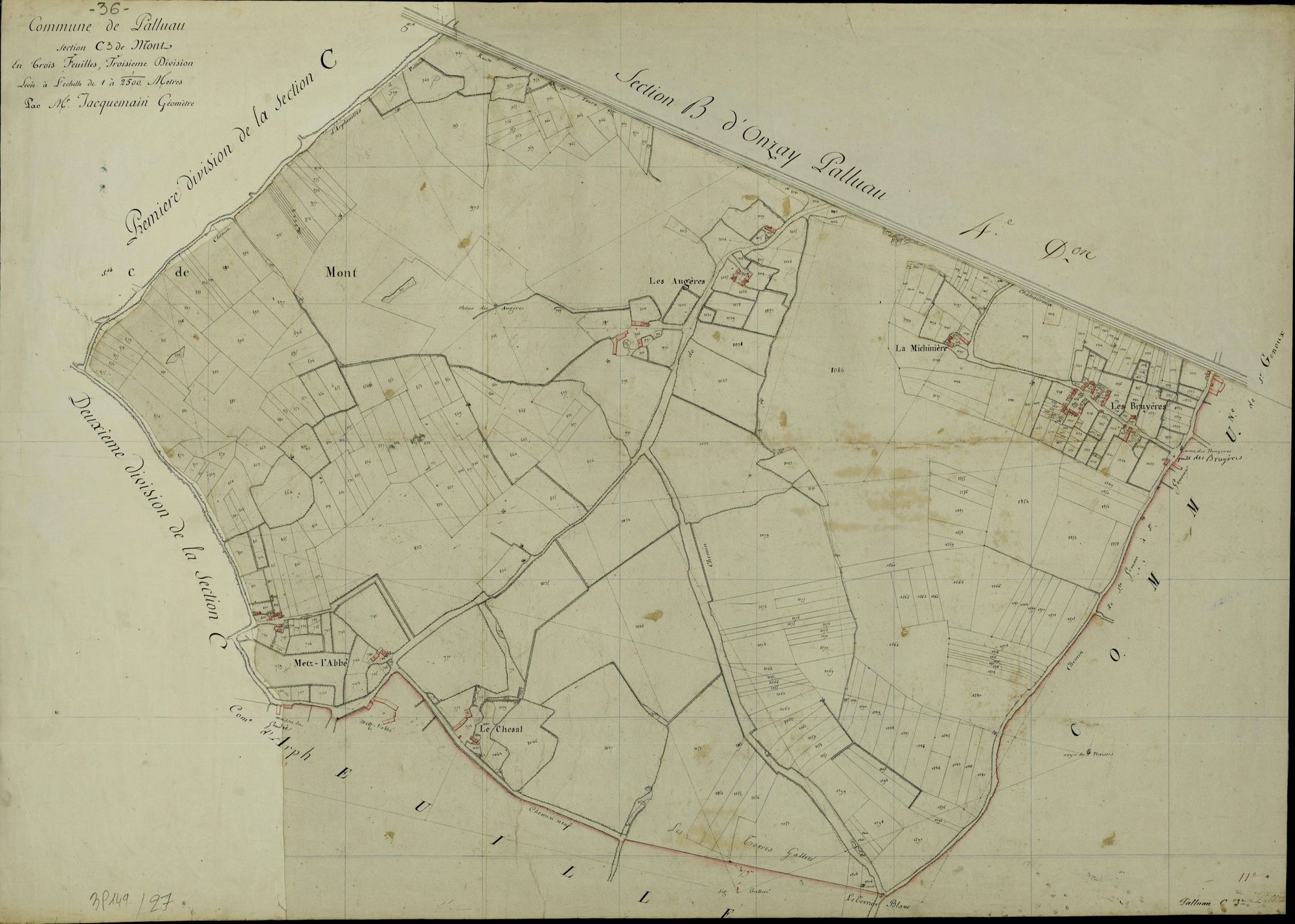 Palluau-sur-Indre - Section C3, dite de Mont.