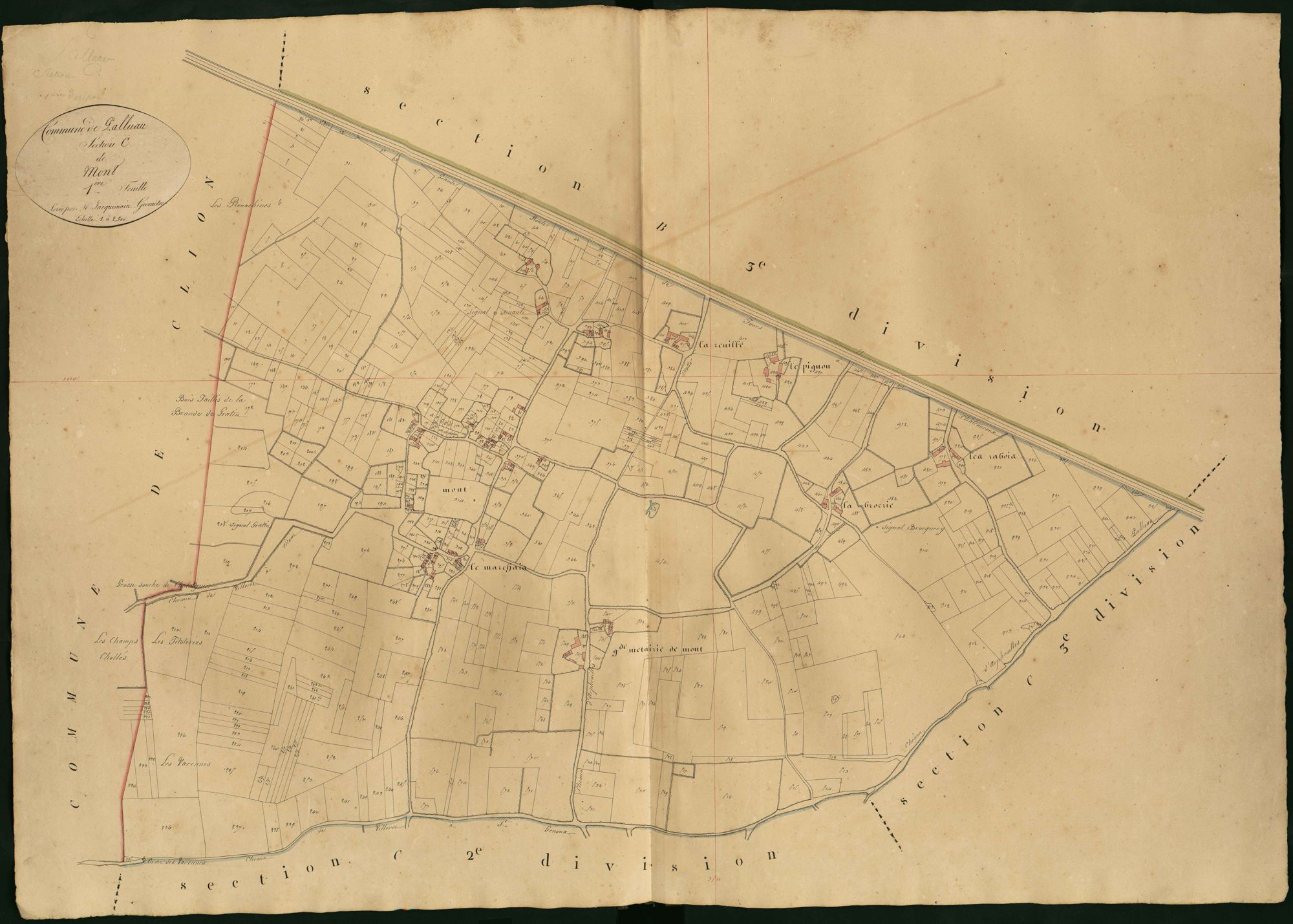 Palluau-sur-Indre - Section C1, dite de Mont.