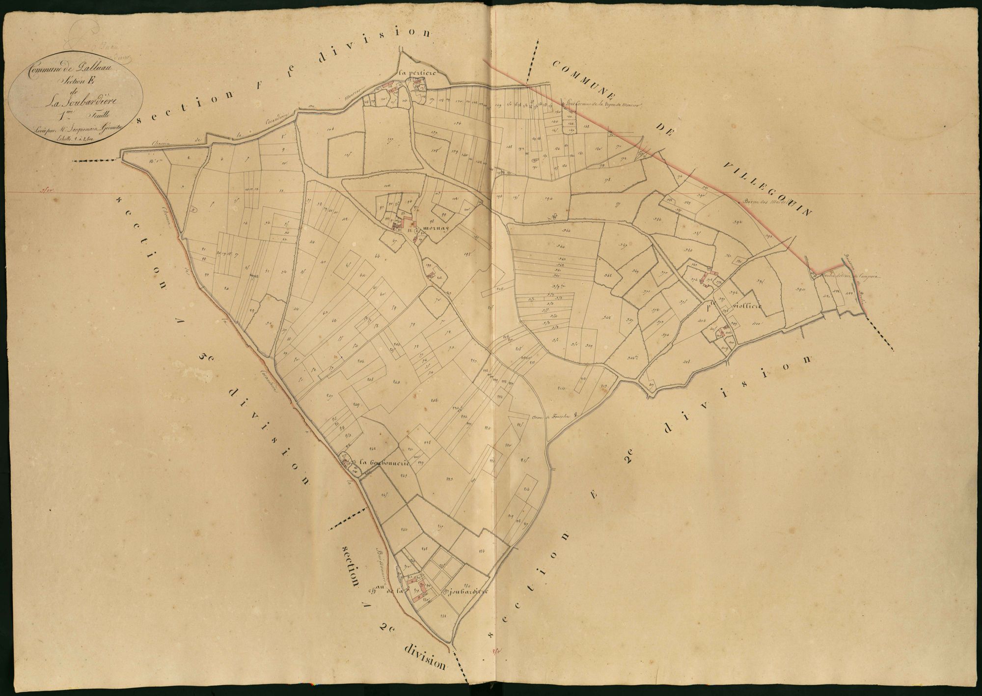 Palluau-sur-Indre - Section E1, dite de la Joubardière.