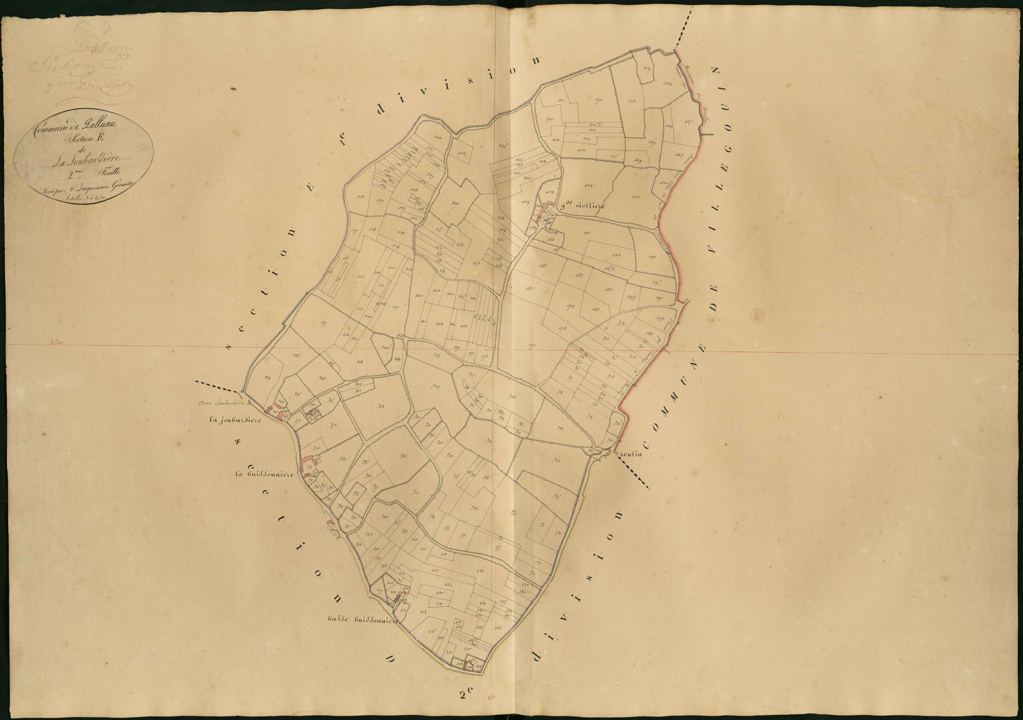 Palluau-sur-Indre - Section E2, dite de la Joubardière.