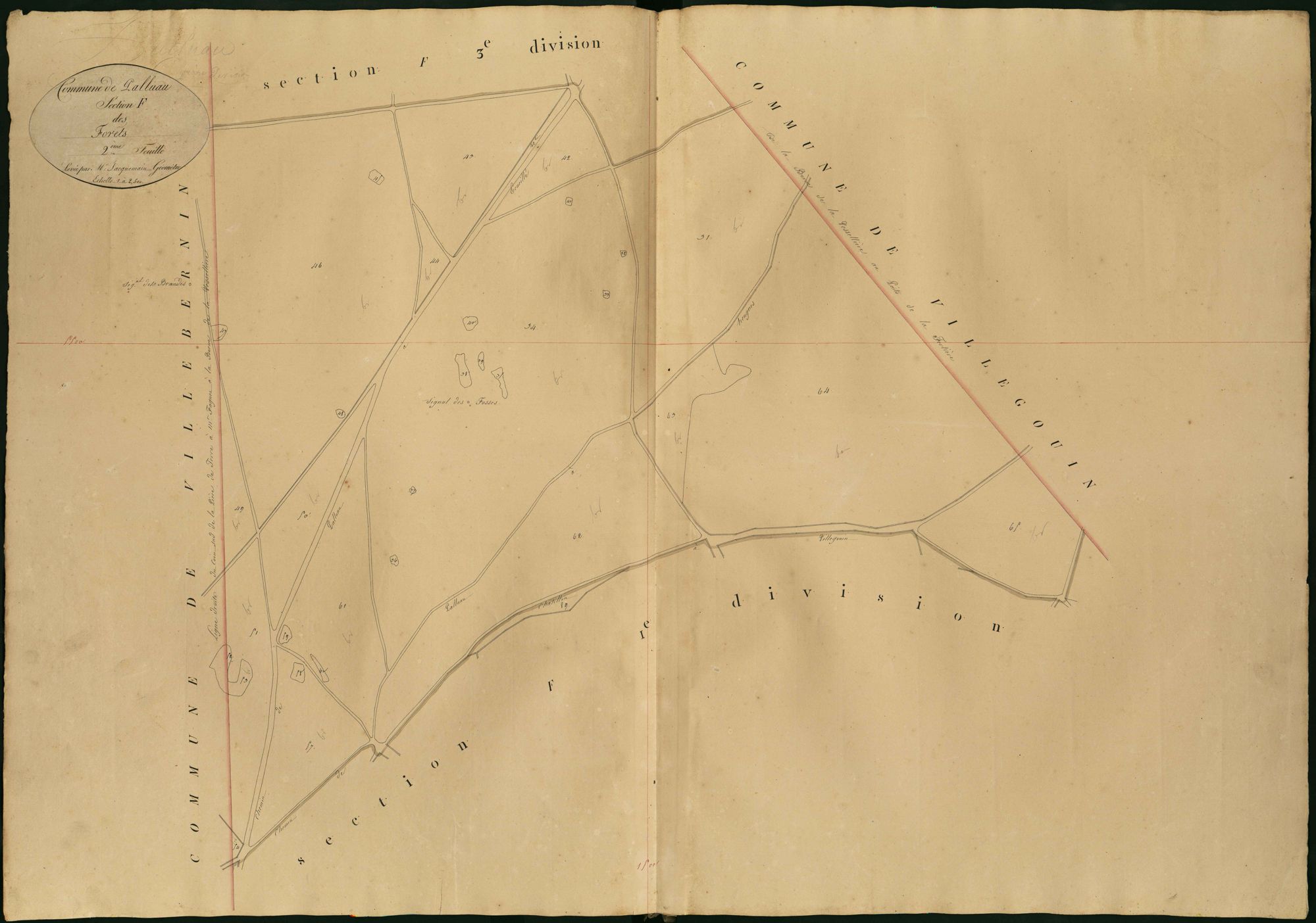 Palluau-sur-Indre - Section F2, dite des Forêts.