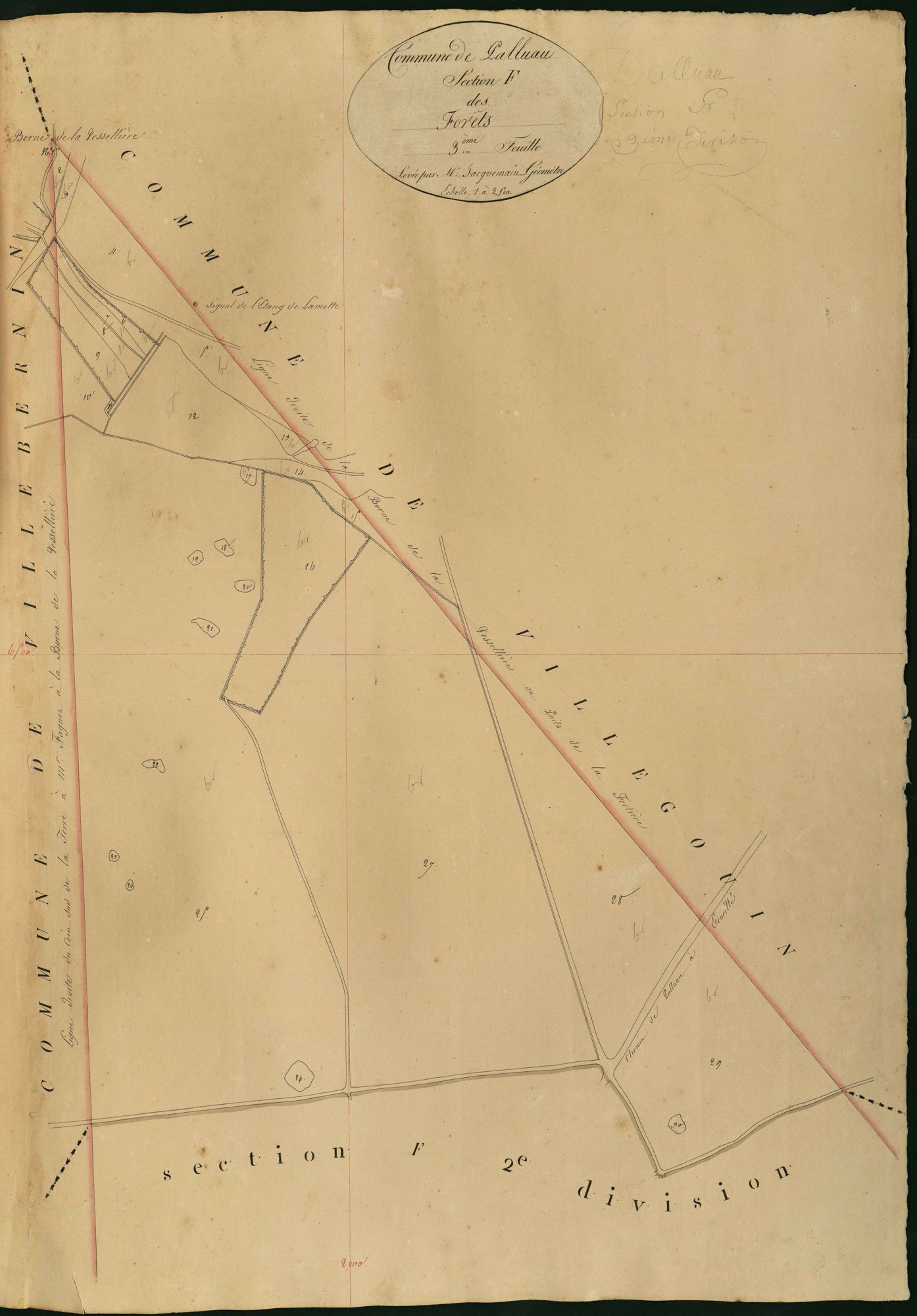 Palluau-sur-Indre - Section F3, dite des Forêts.