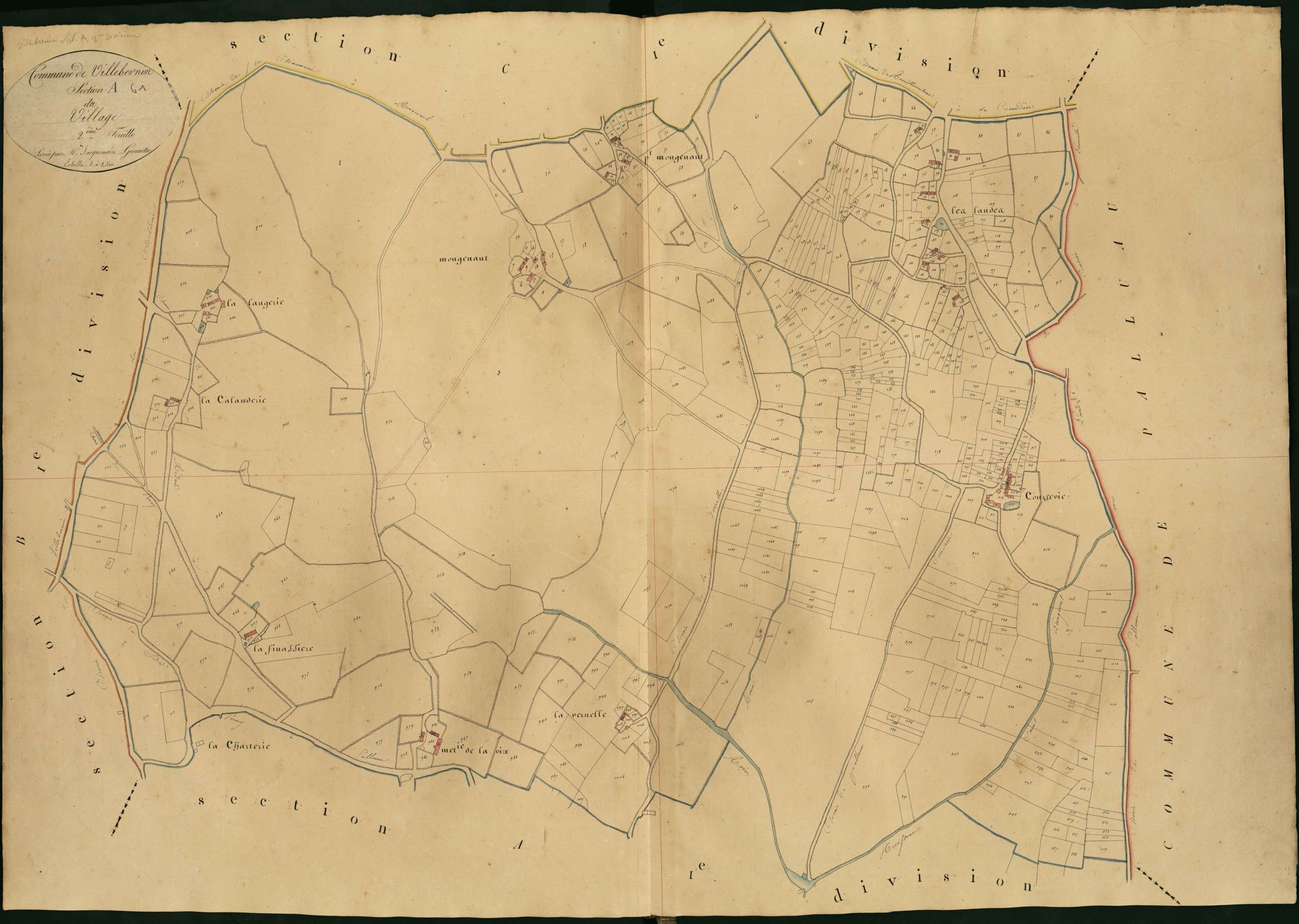 Palluau-sur-Indre - Section G2, dite du Village (ancienne section A1 de Villebernin).