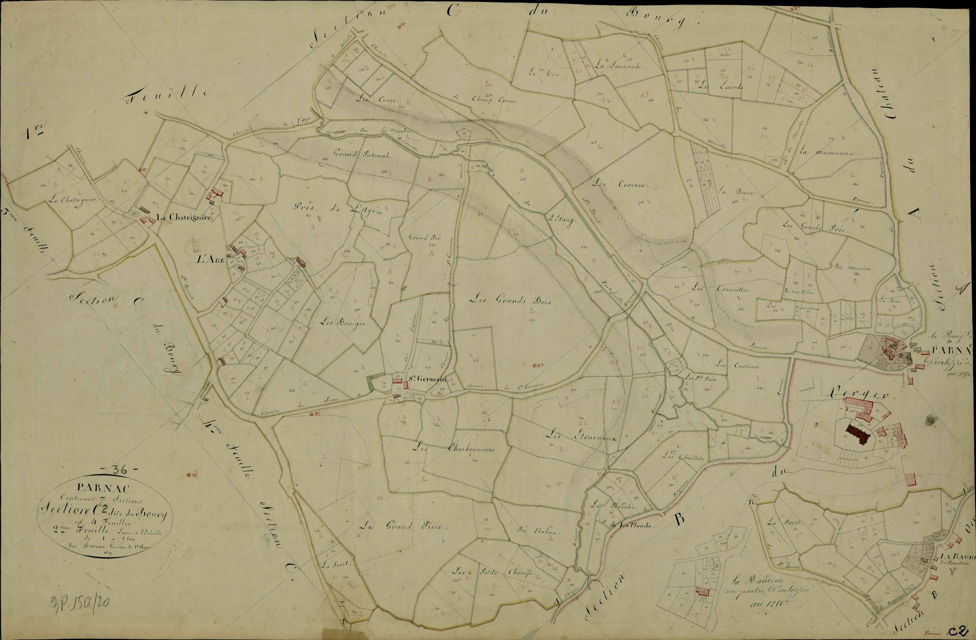 Parnac - Section C2, dite du Bourg.