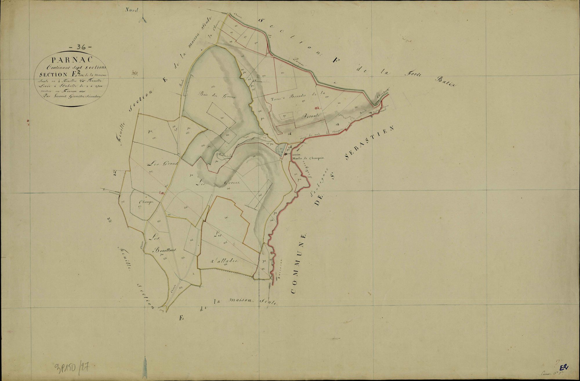 Parnac - Section E2, dite de la Maison seule.