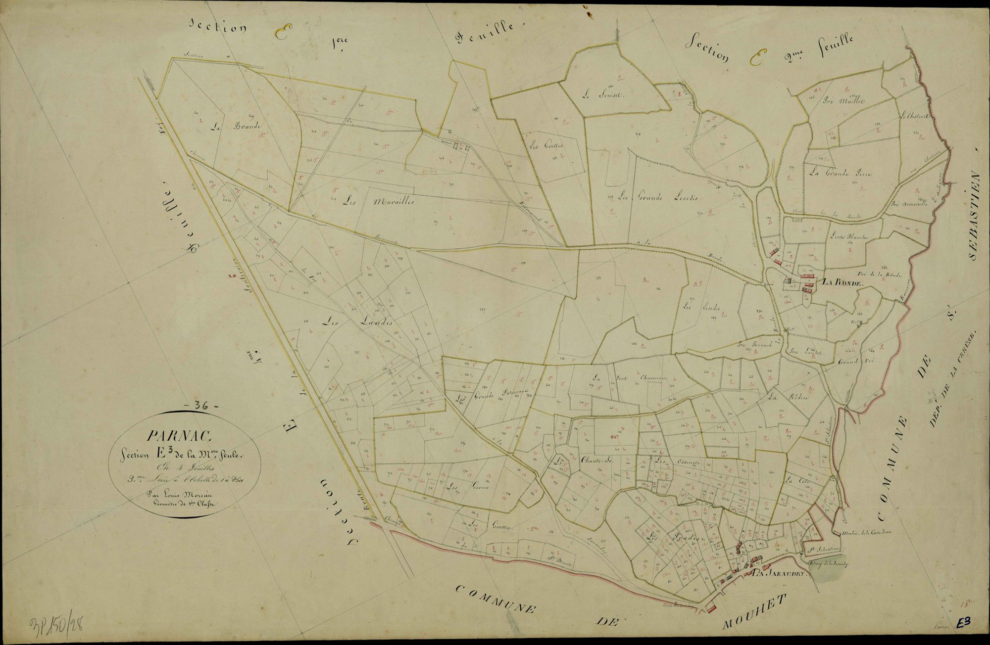 Parnac - Section E3, dite de la Maison seule.