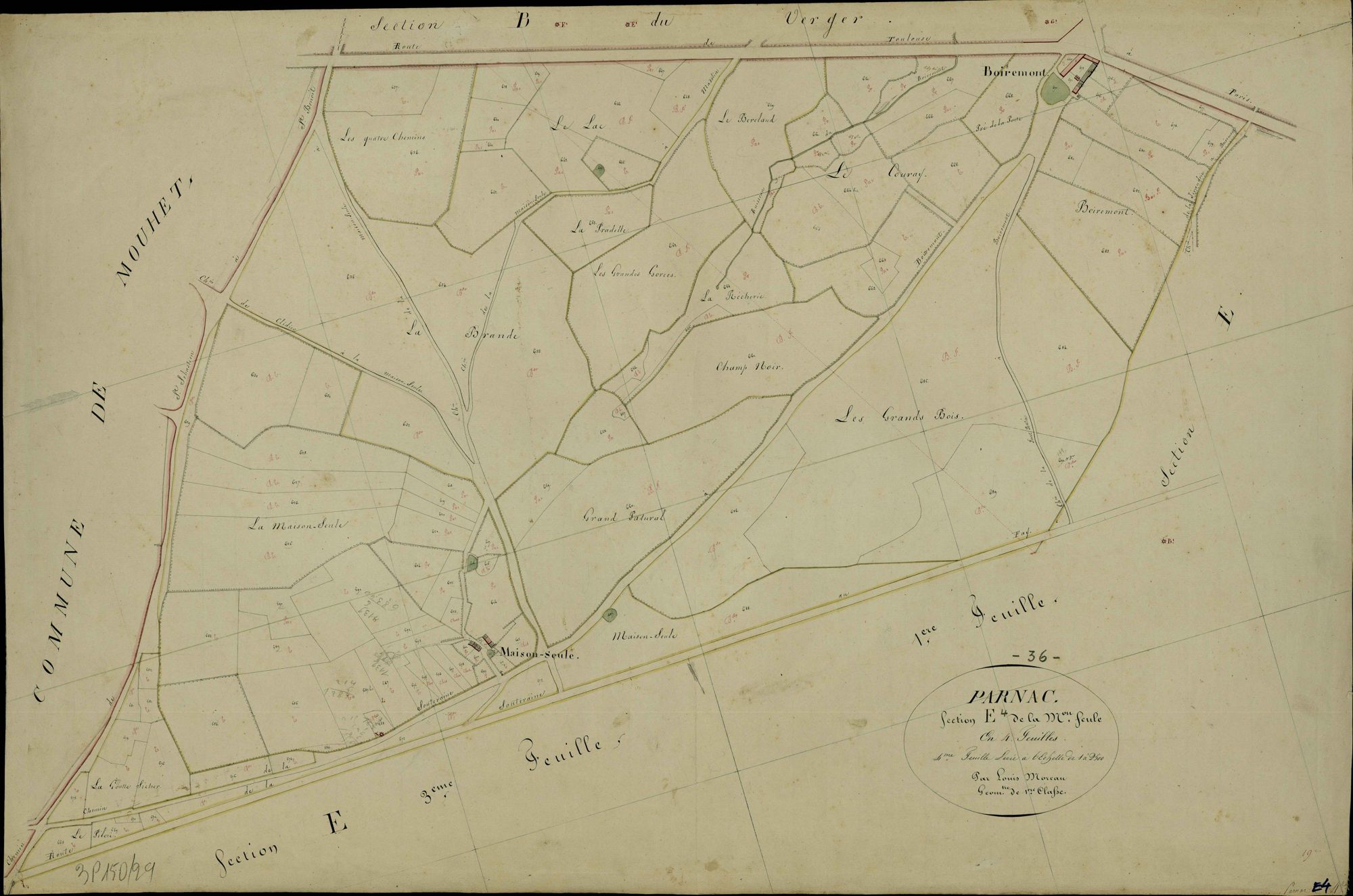 Parnac - Section E4, dite de la Maison seule.