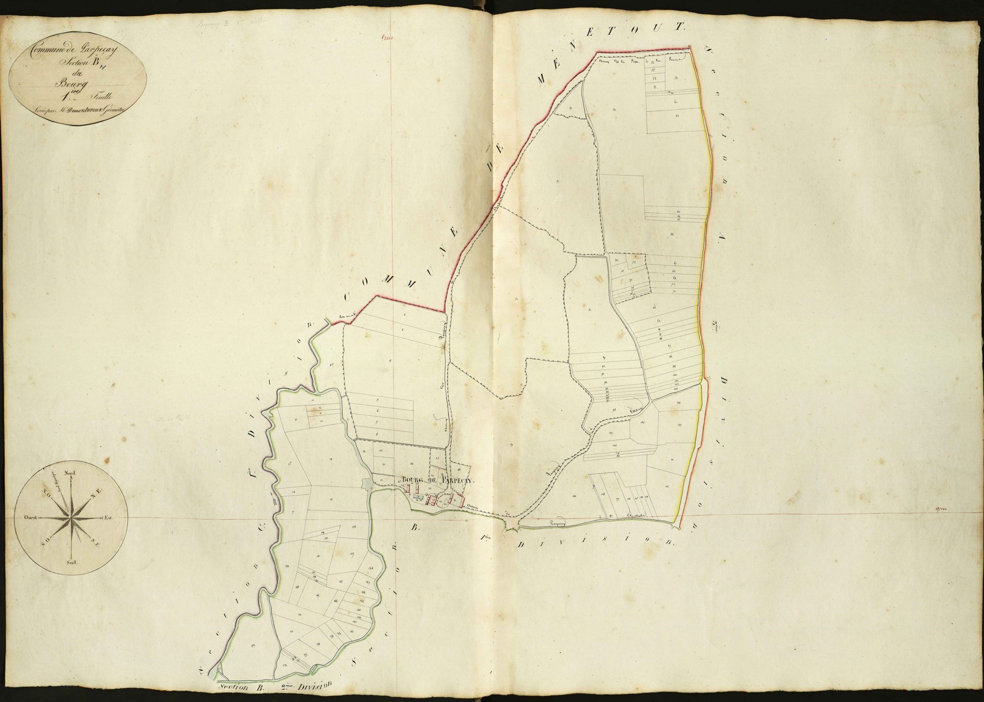 Parpeçay - Section B1, dite du Bourg.