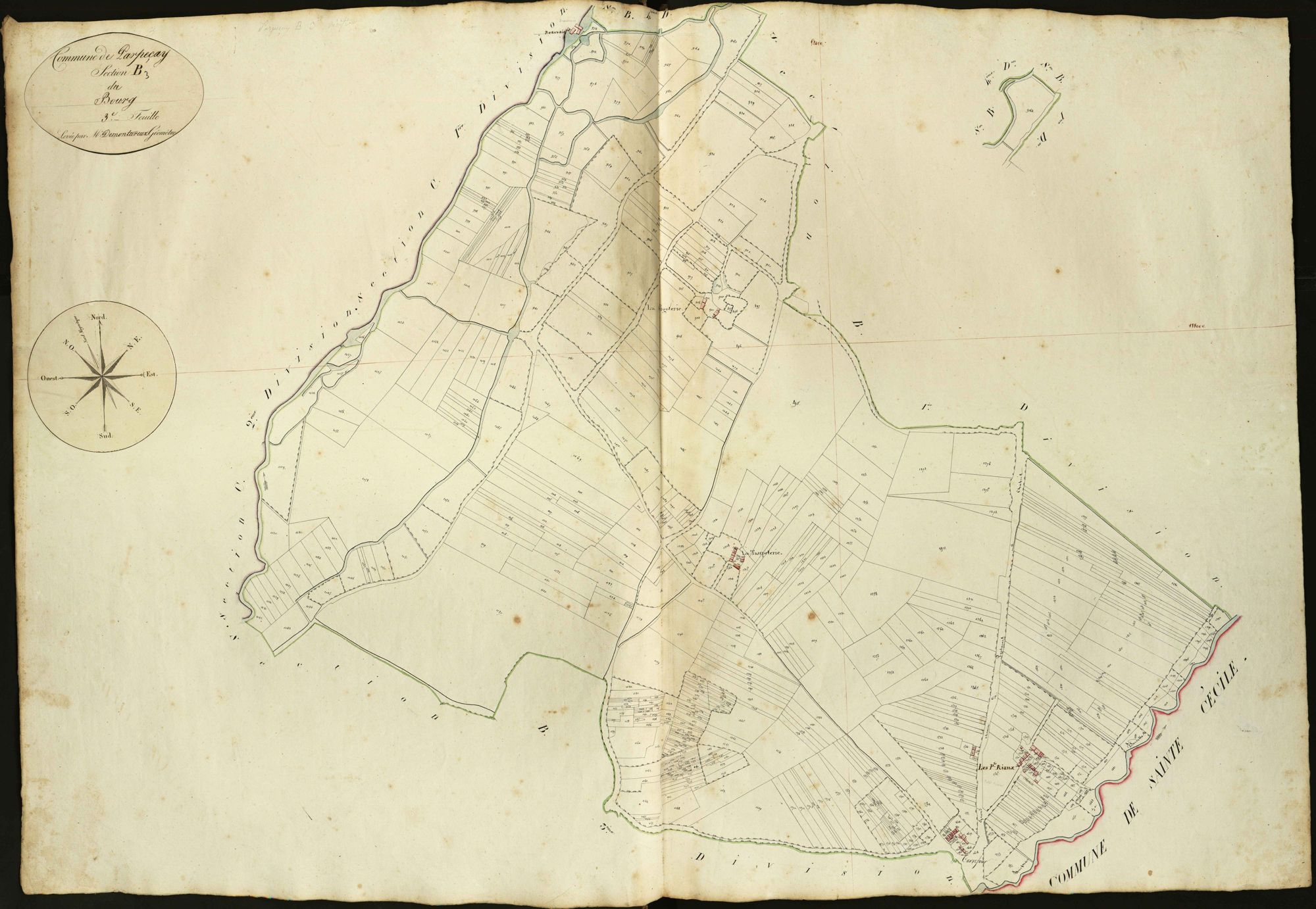 Parpeçay - Section B3, dite du Bourg.