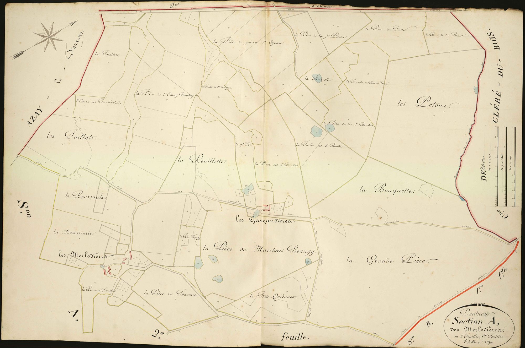 Paulnay - Section A1, dite des Merlodières.