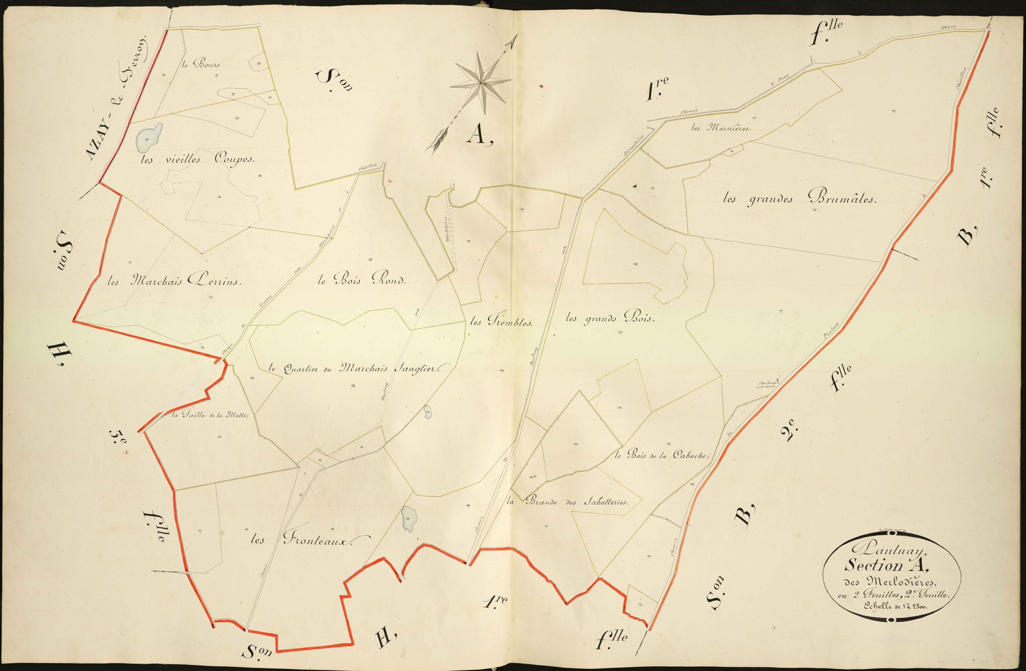 Paulnay - Section A2, dite des Merlodières.