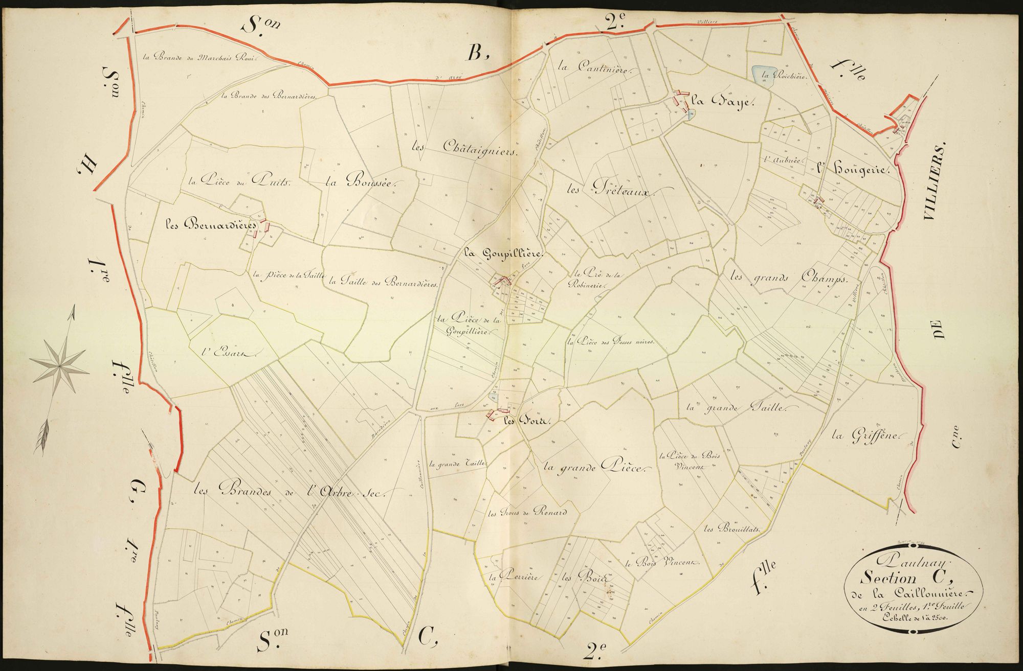 Paulnay - Section C1, dite de la Caillonnière.
