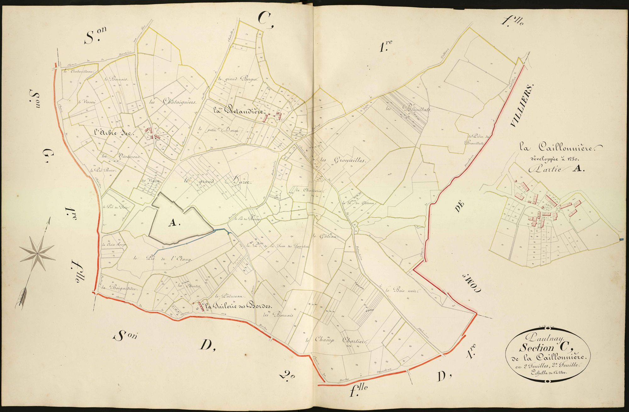 Paulnay - Section C2, dite de la Caillonnière.