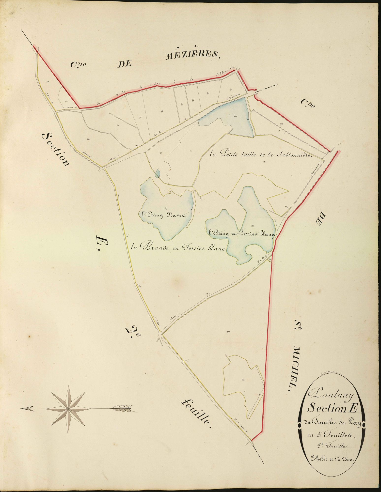 Paulnay - Section E3, dite de Touche de Lay.