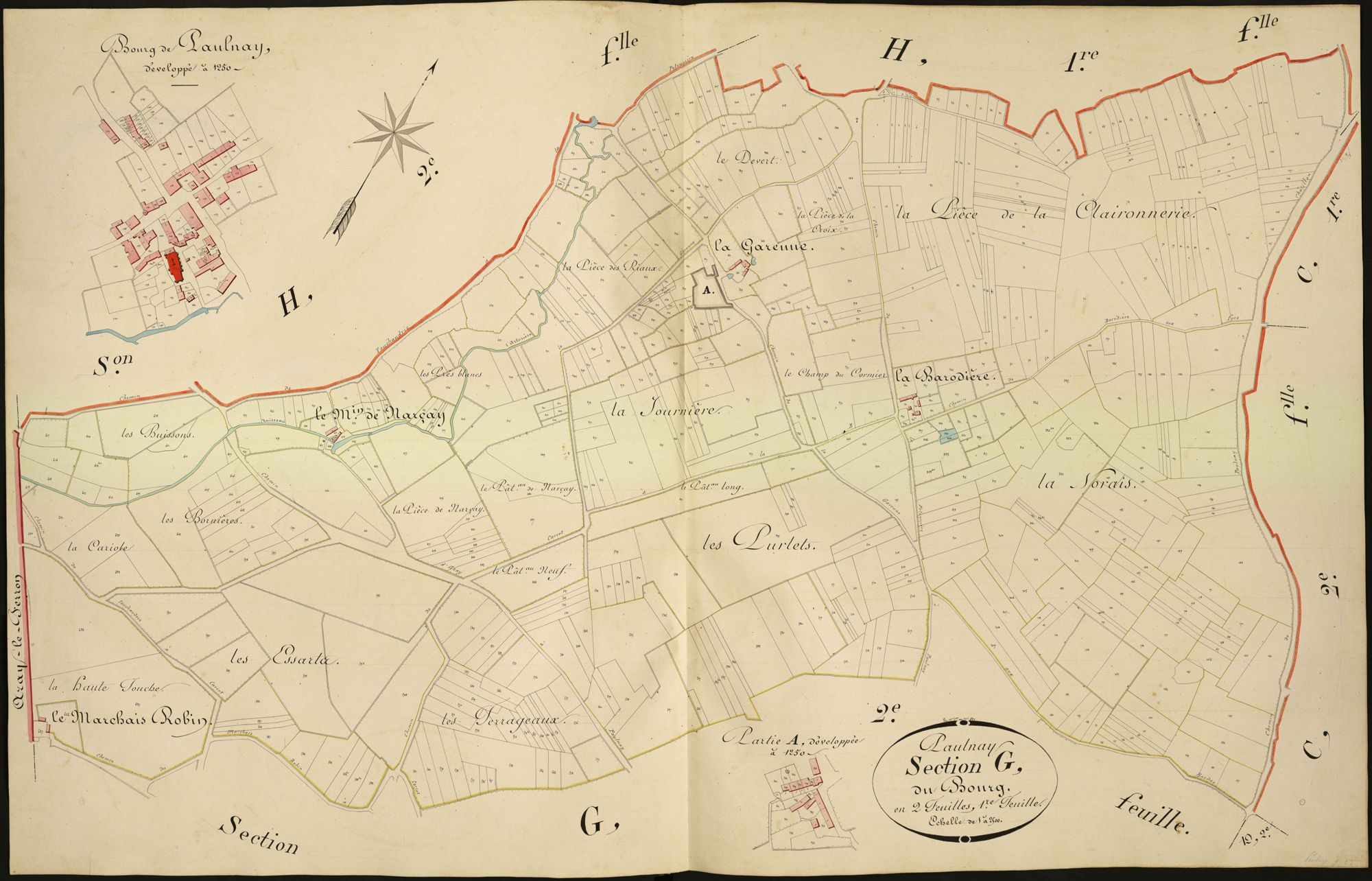 Paulnay - Section G1, dite du Bourg.