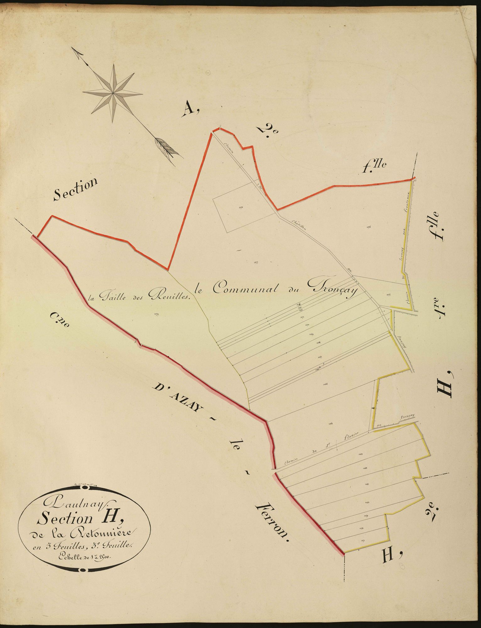 Paulnay - Section H3, dite de la Pétonnière.