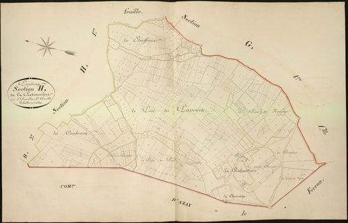 Paulnay - Section H2, dite de la Pétonnière.