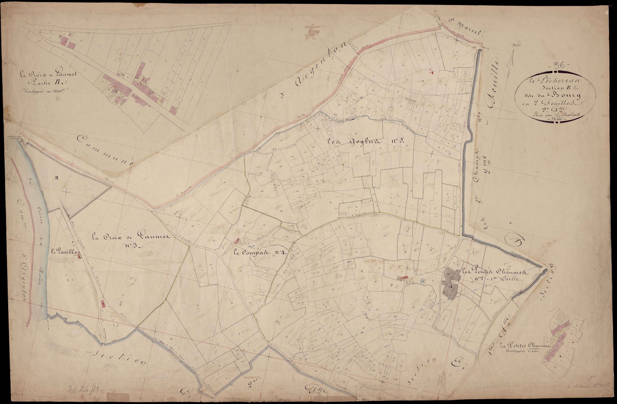 Péchereau - Section E2, dite du Bourg.