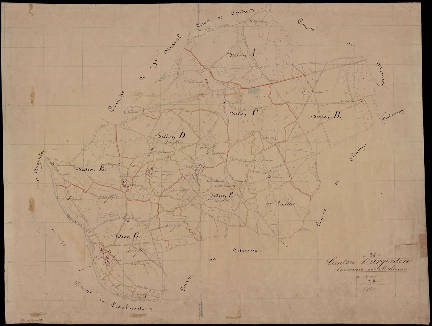Péchereau - Tableau d'assemblage.