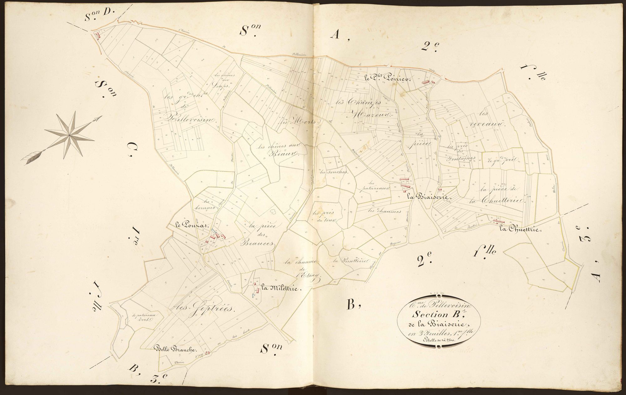 Pellevoisin - Section B1, dite de la Biaiserie.