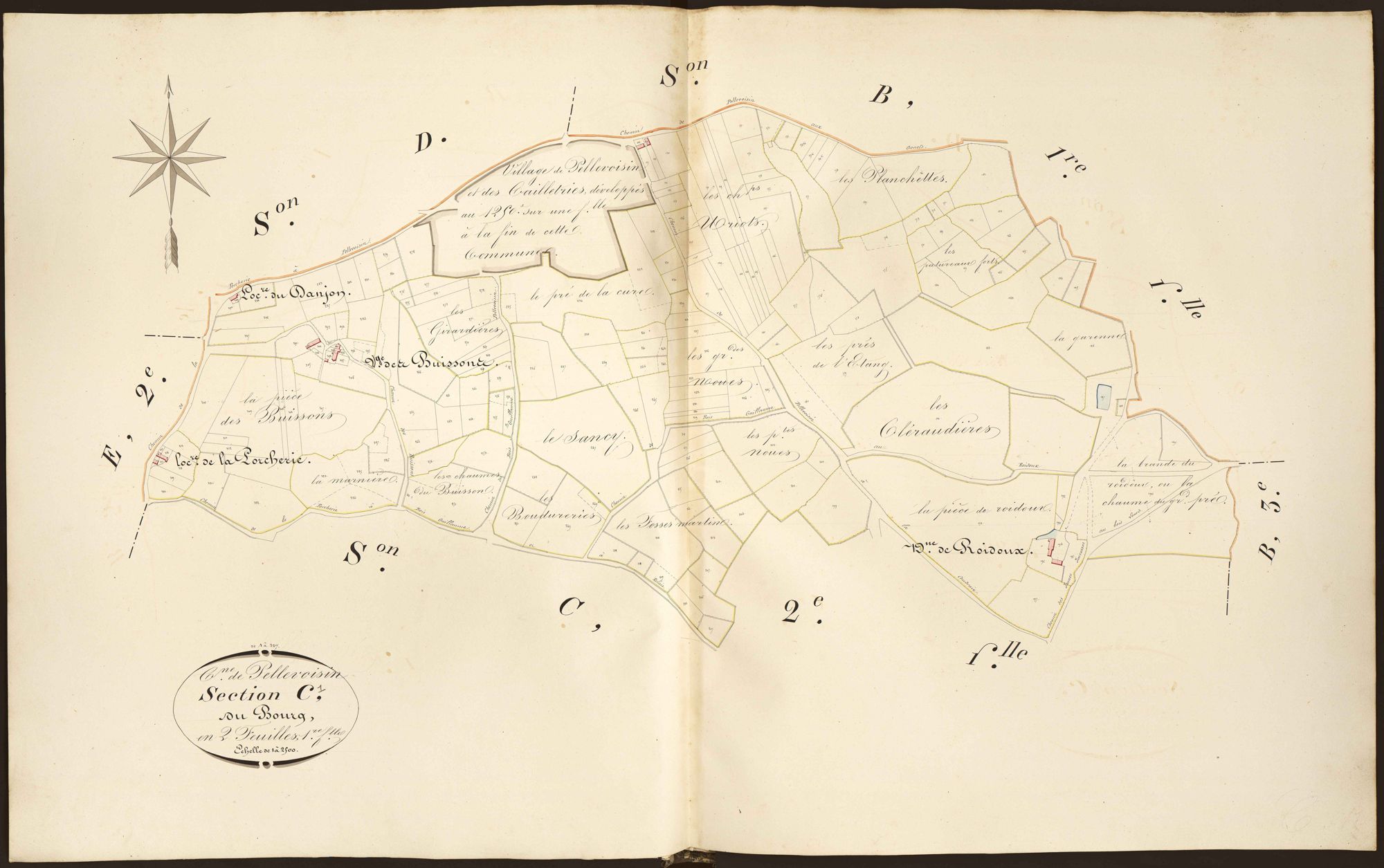 Pellevoisin - Section C1, dite du Bourg.