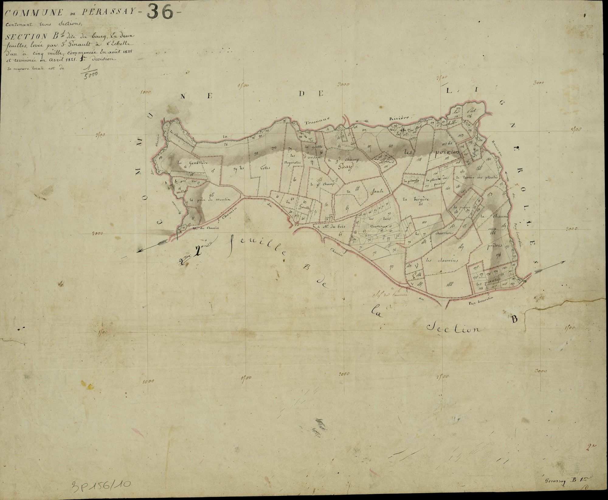 Pérassay - Section B1, dite du Bourg.