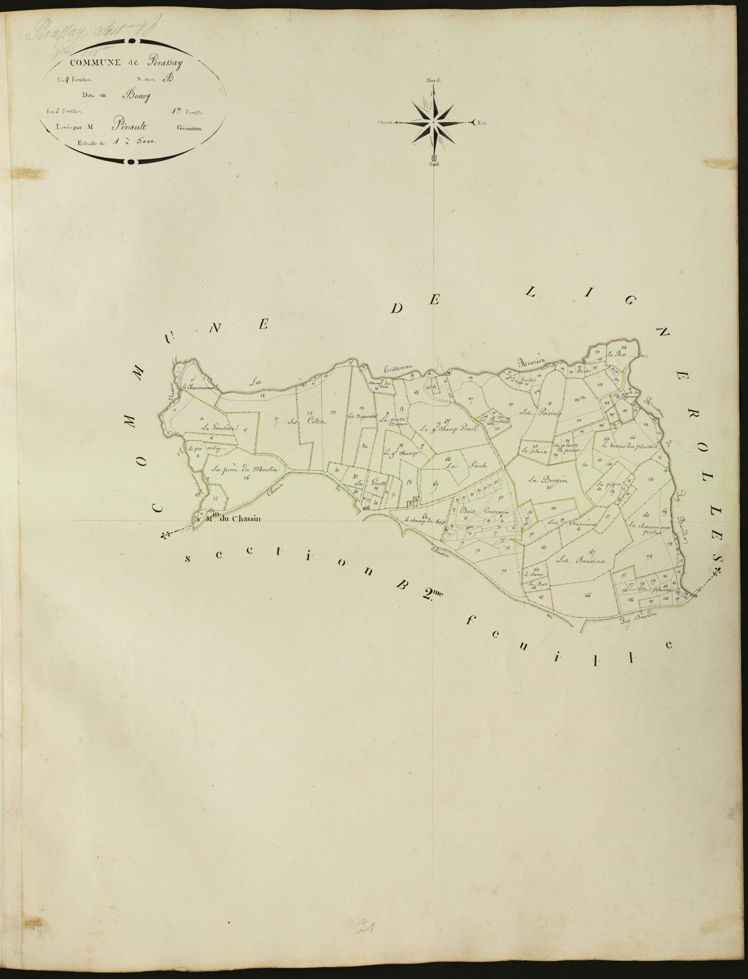Pérassay - Section B1, dite du Bourg.