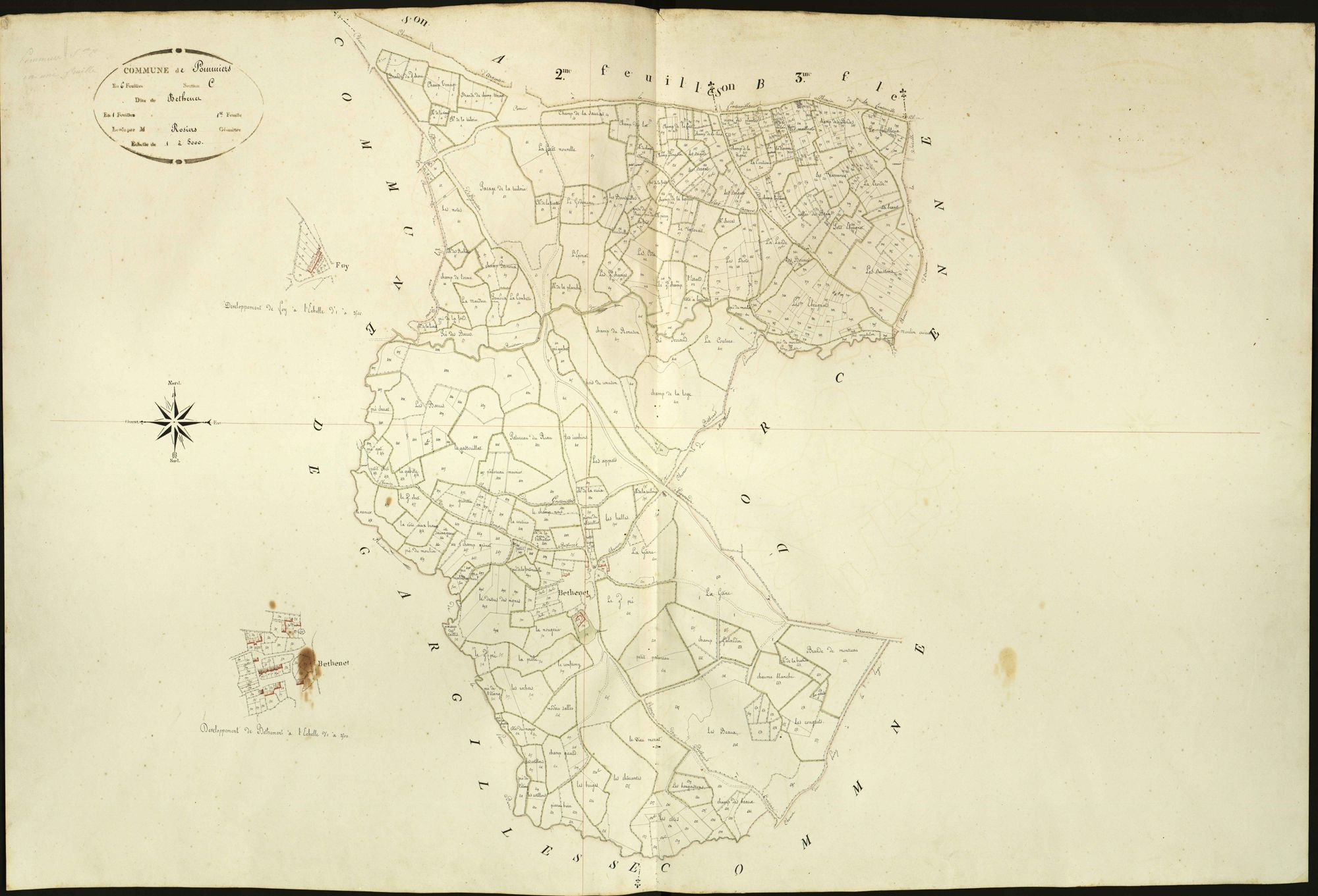 Pommiers - Section C, dite de Bethenet.