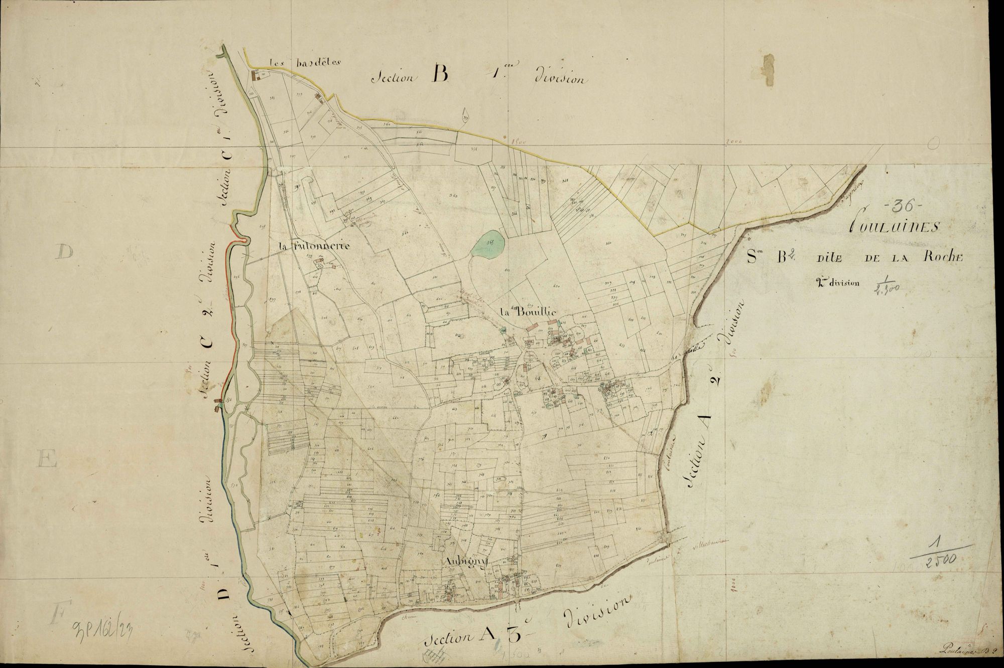 Poulaines - Section B2, dite de la Roche.