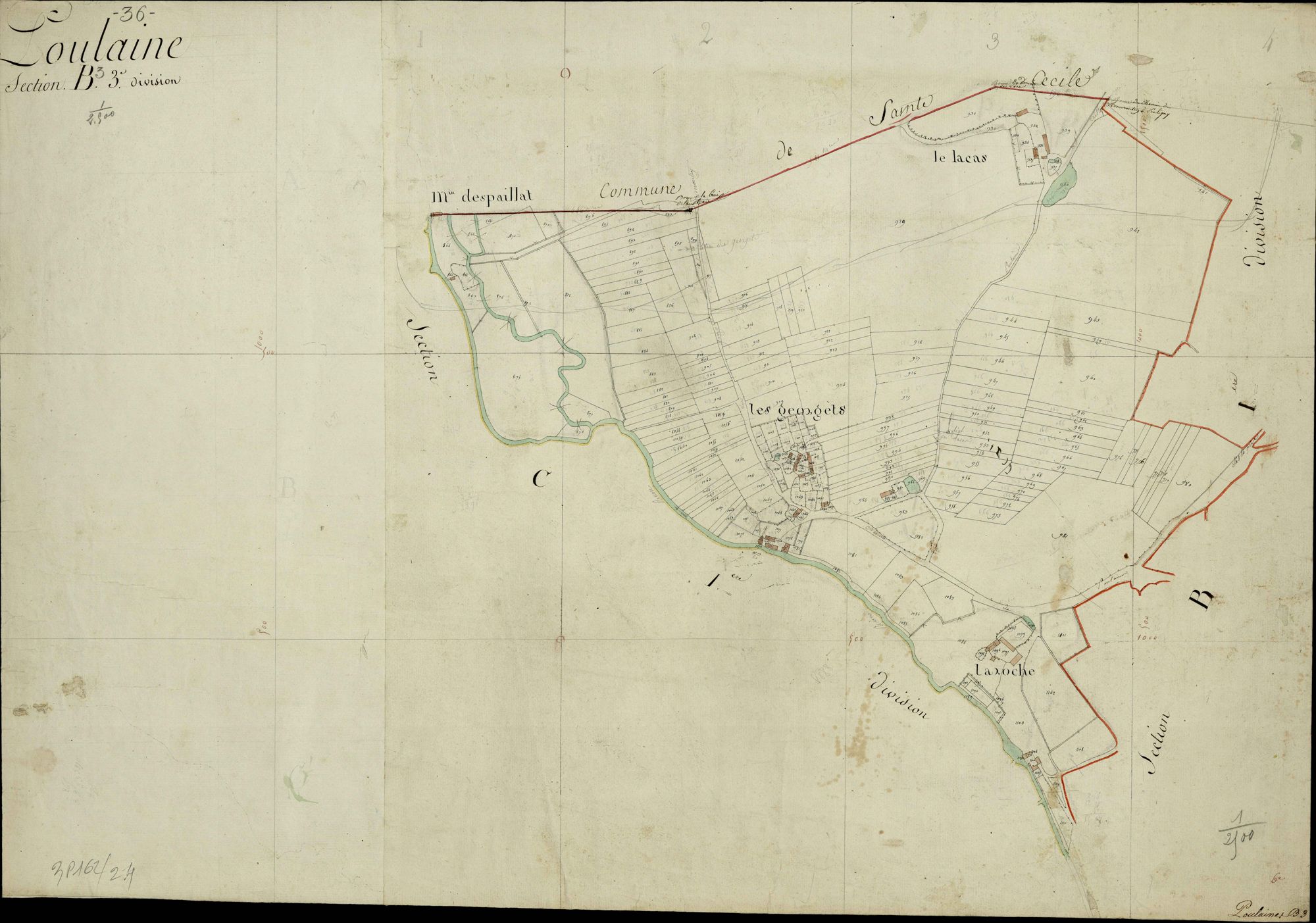 Poulaines - Section B3, [dite de la Roche].