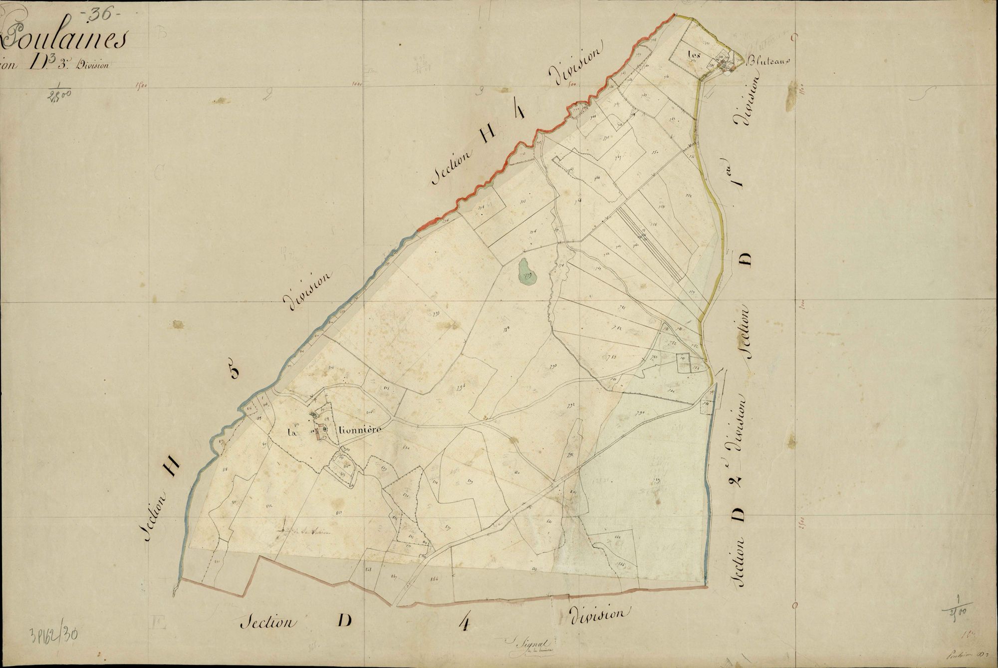 Poulaines - Section D3, [dite de Sernan].
