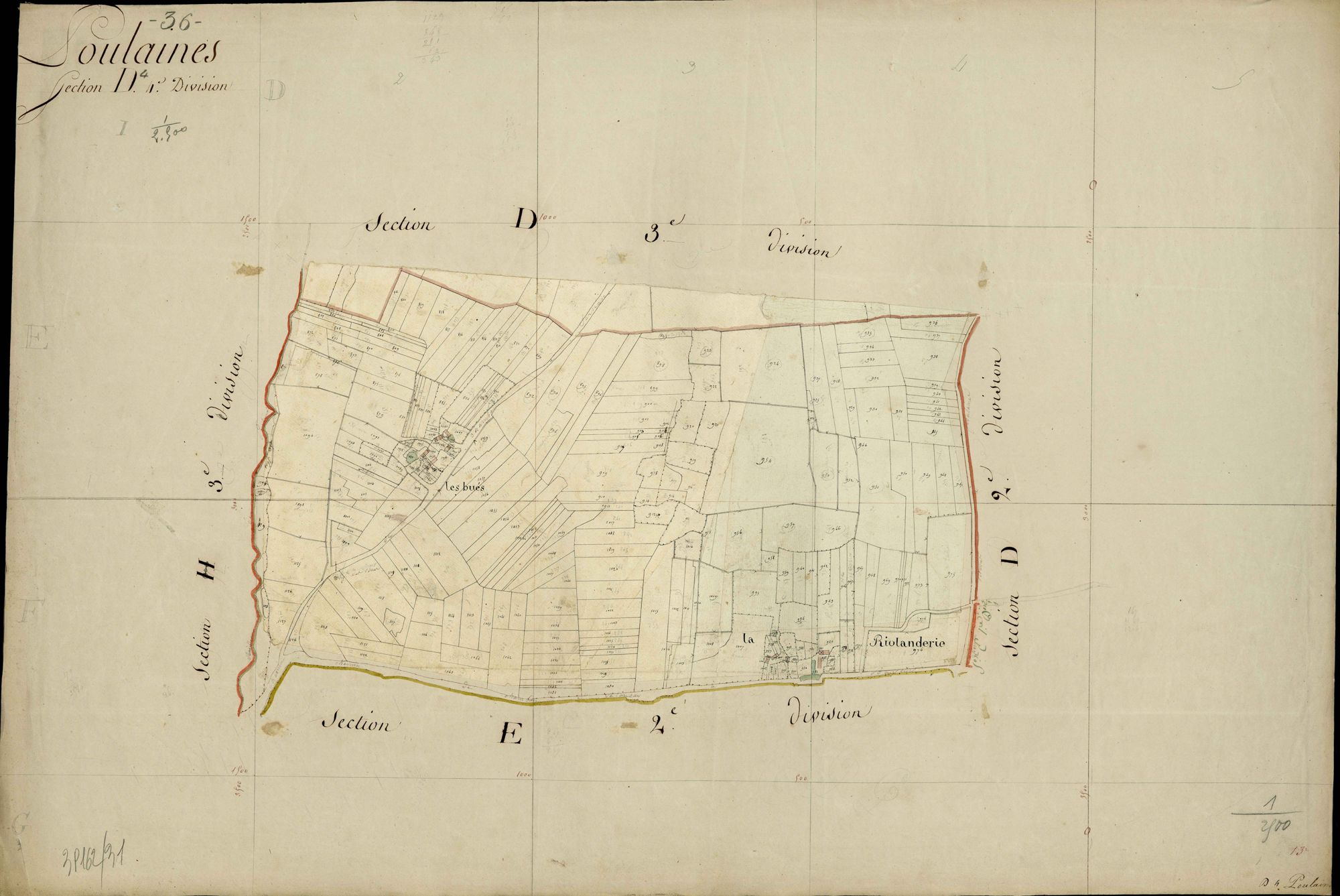 Poulaines - Section D4, [dite de Sernan].