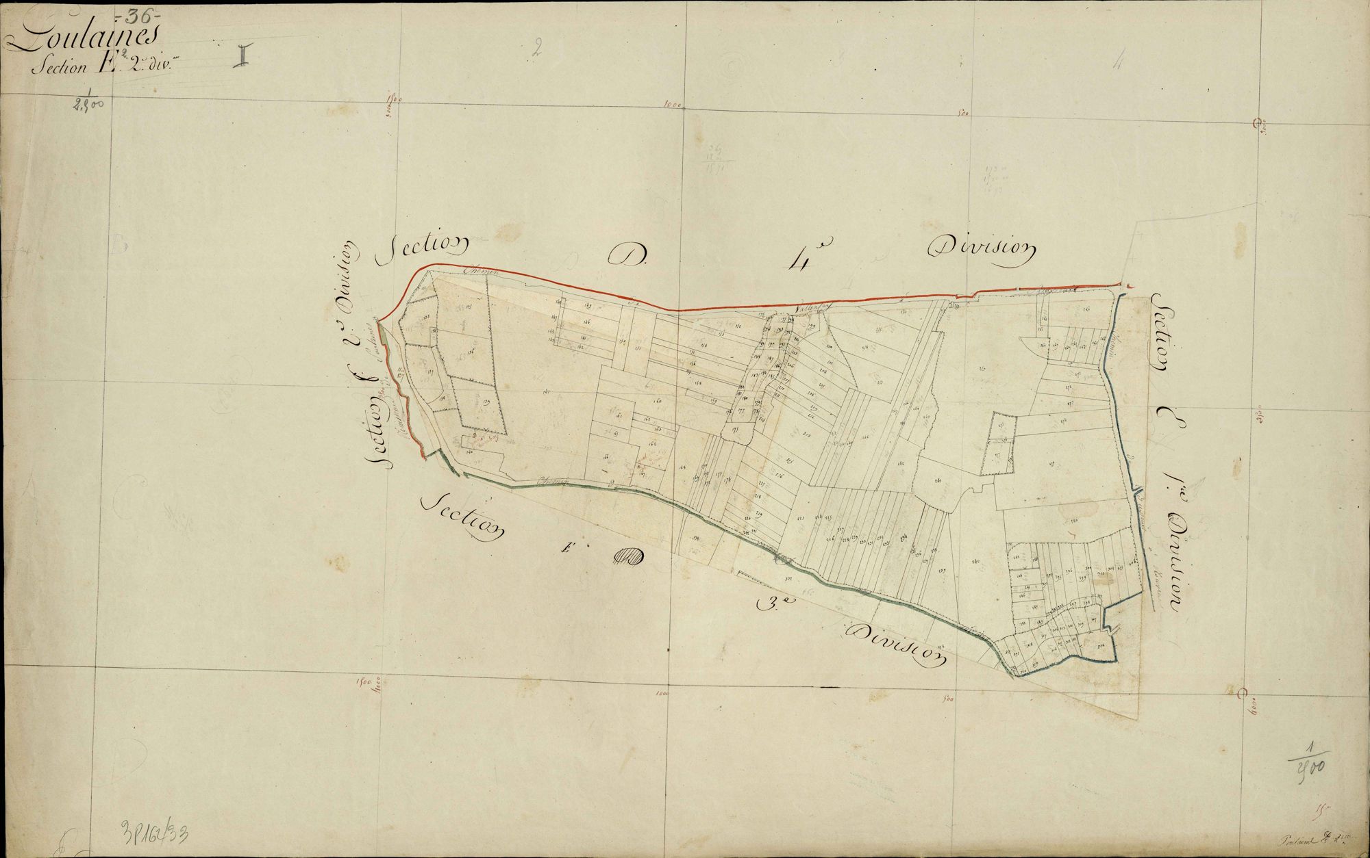 Poulaines - Section E2, [dite du Rouet].