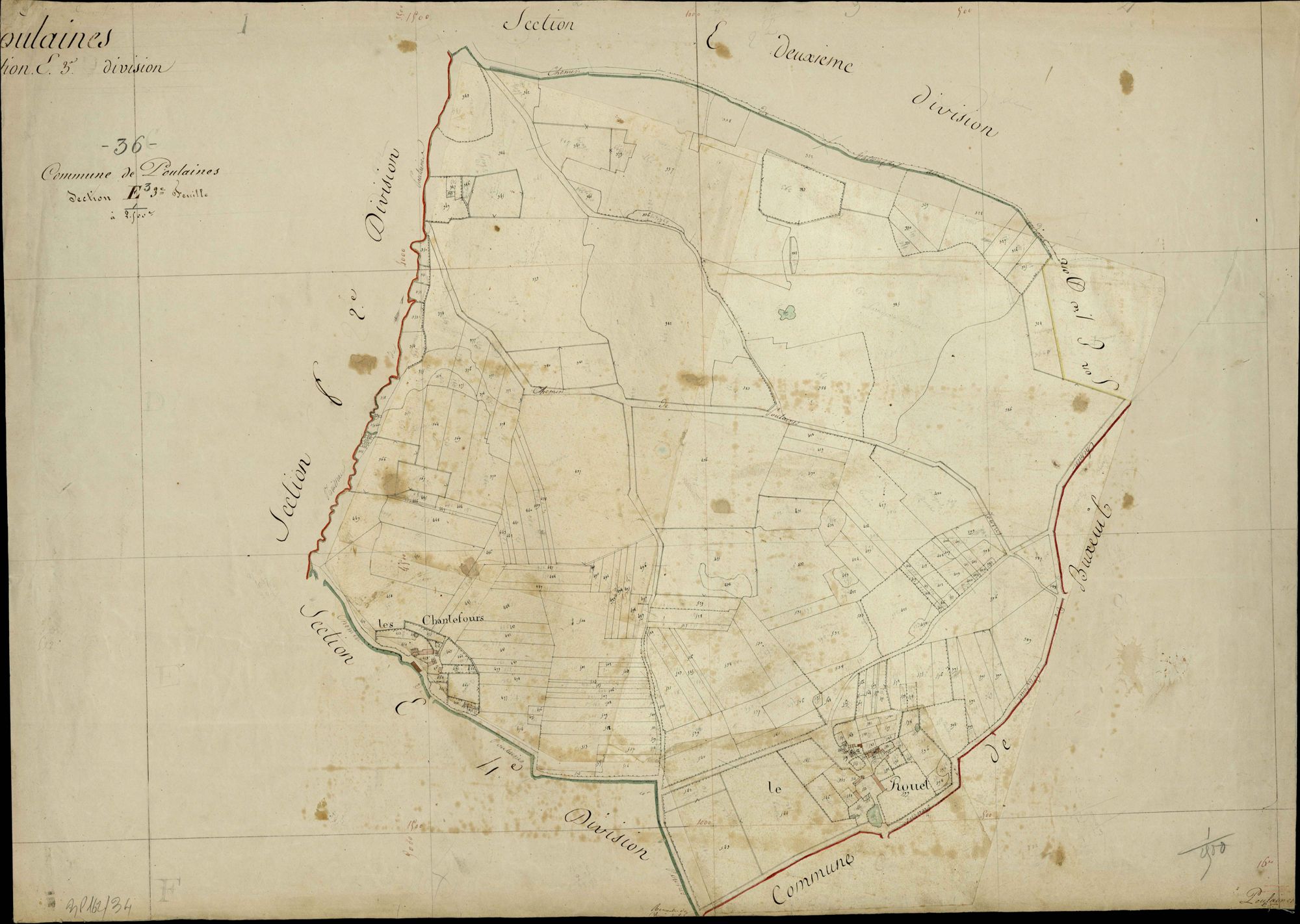 Poulaines - Section E3, [dite du Rouet].