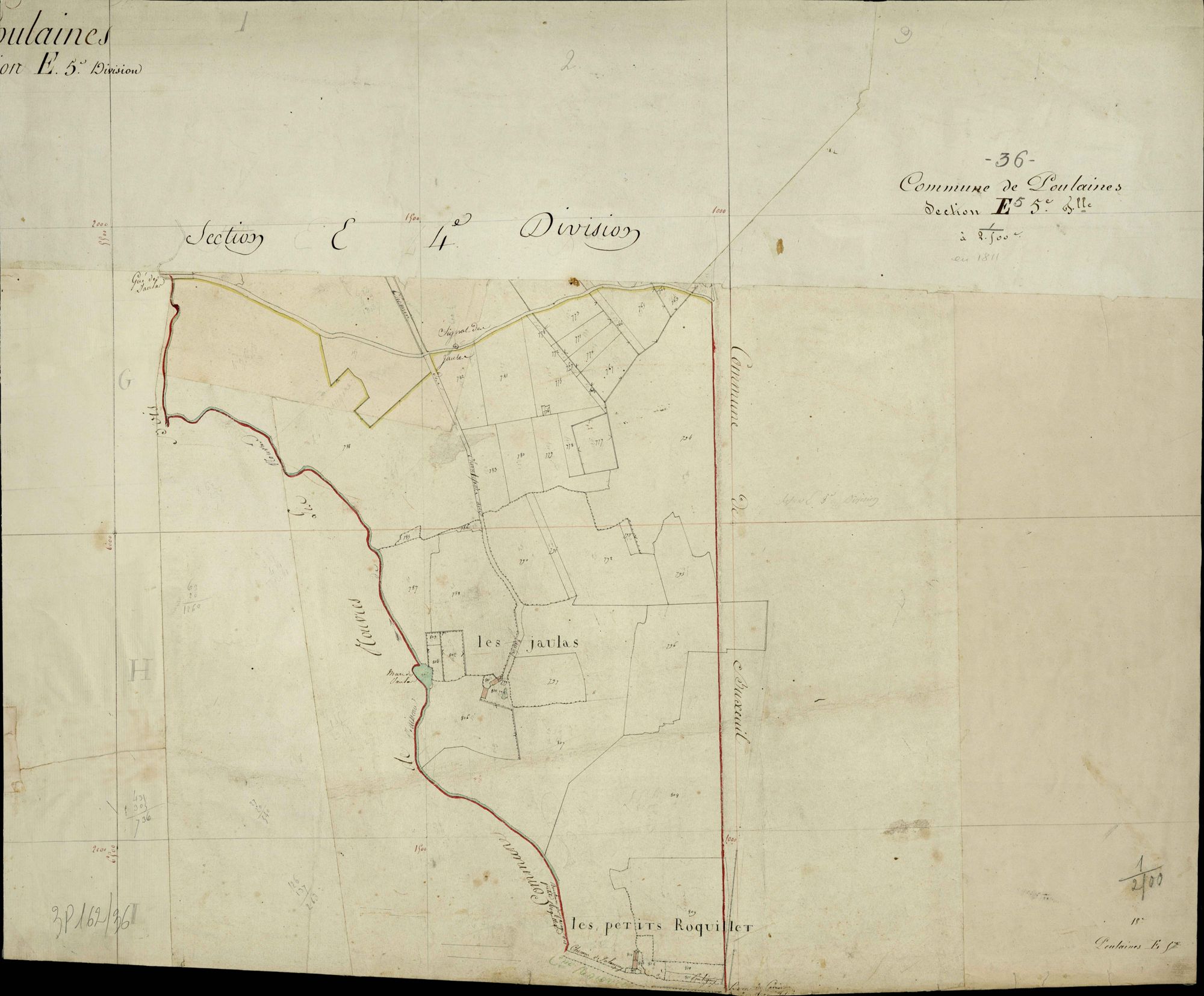 Poulaines - Section E5, [dite du Rouet].