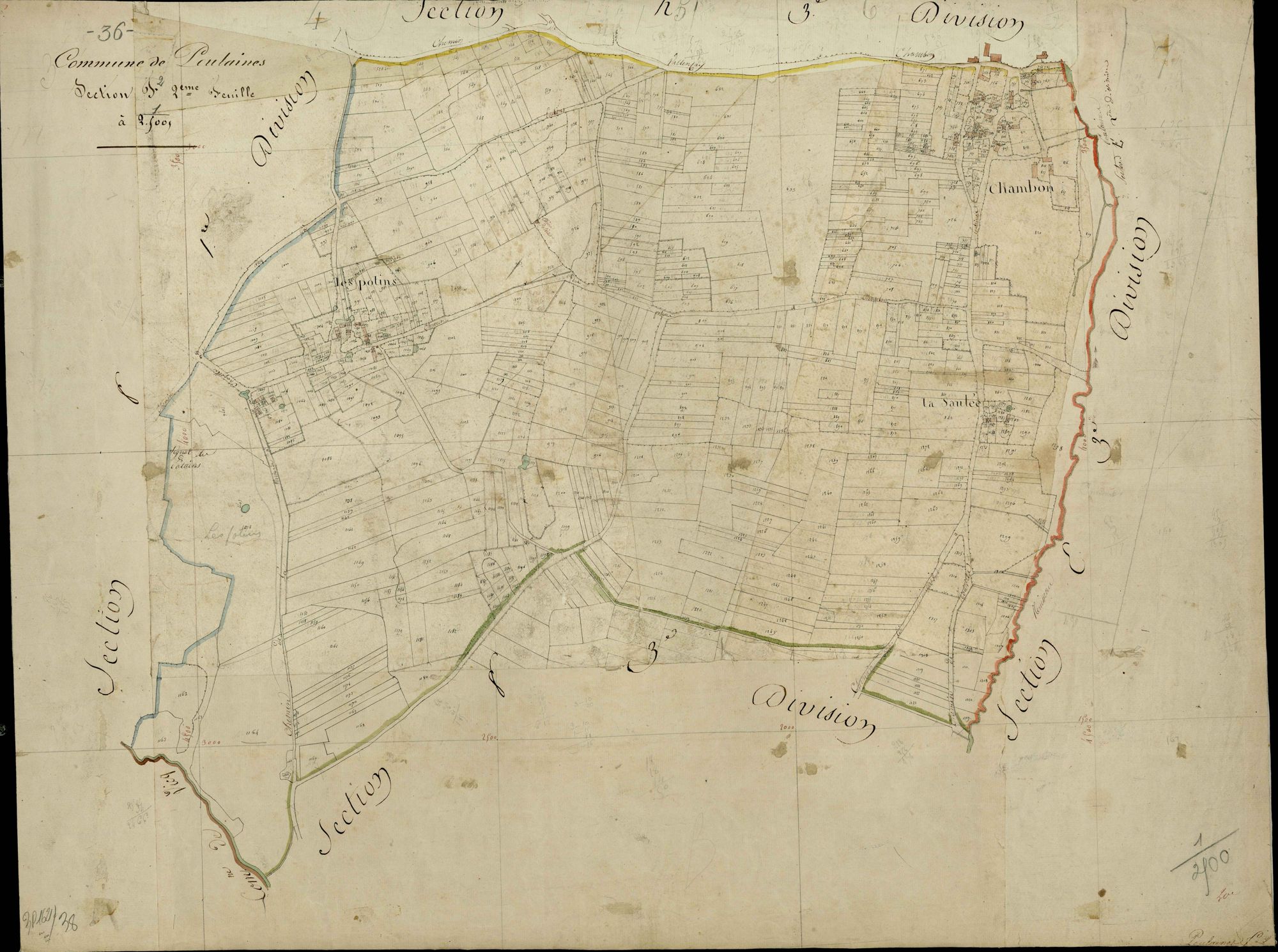 Poulaines - Section F2, [dite de Chambon].
