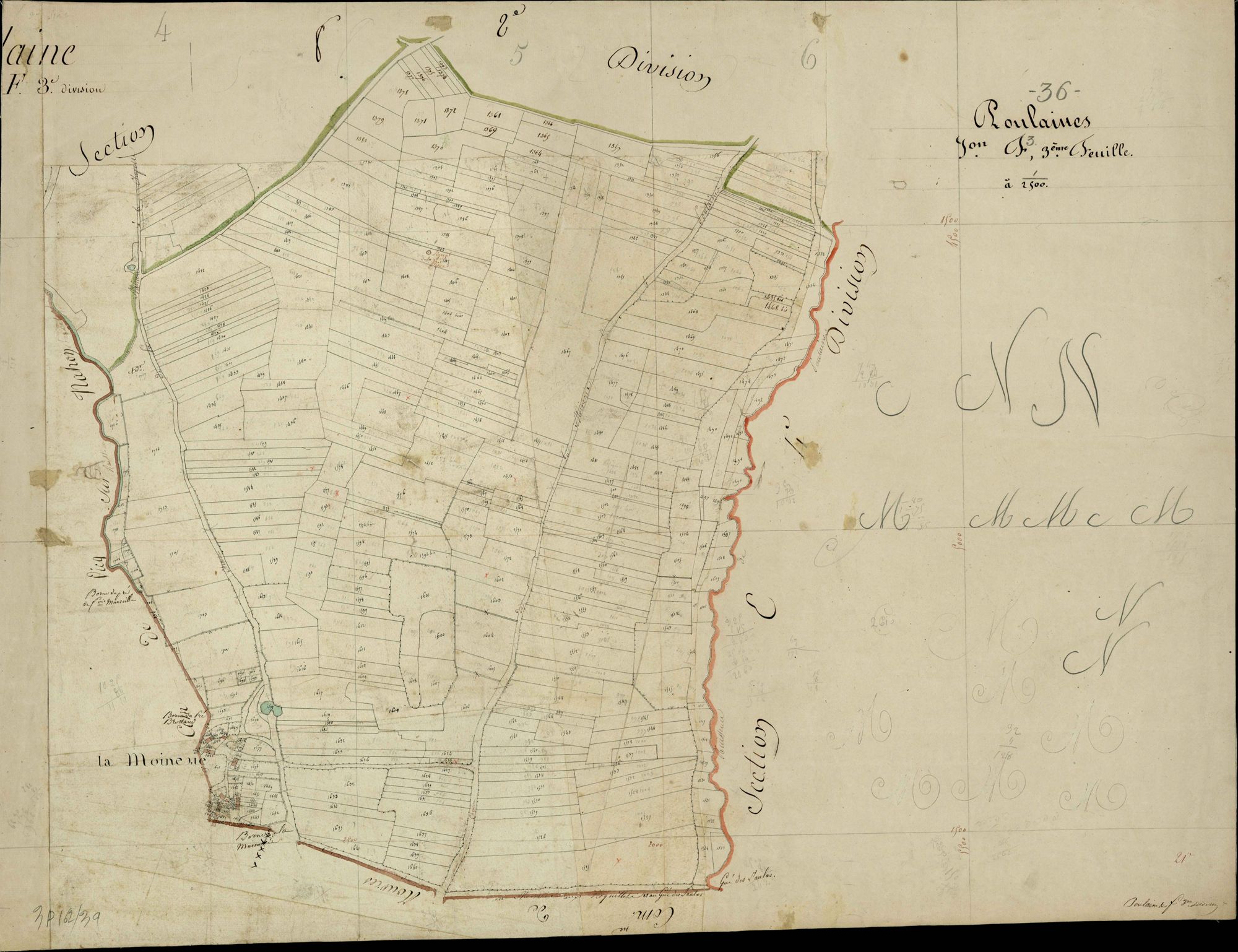 Poulaines - Section F3, [dite de Chambon].