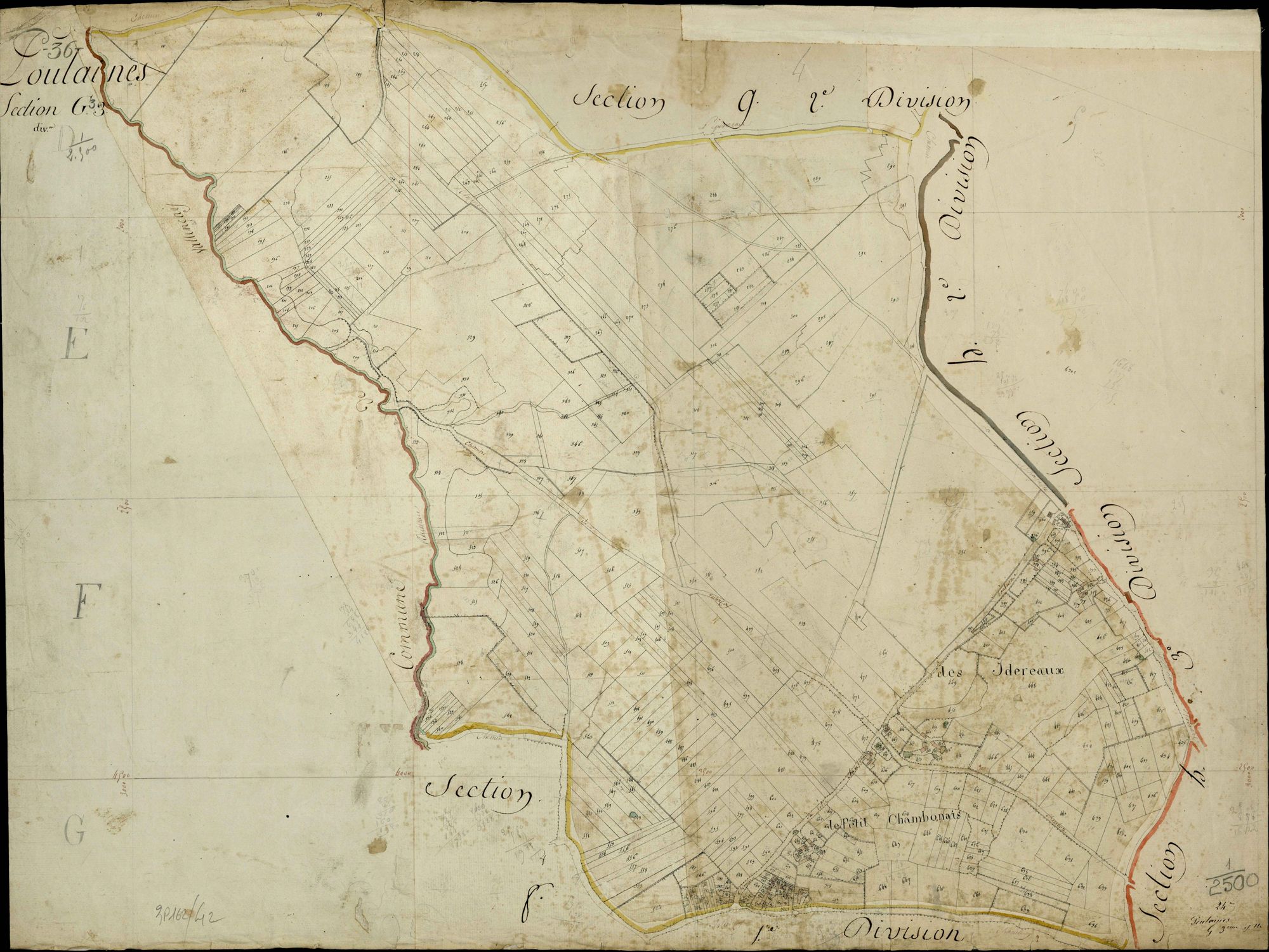 Poulaines - Section G3, [dite des Idereaux].
