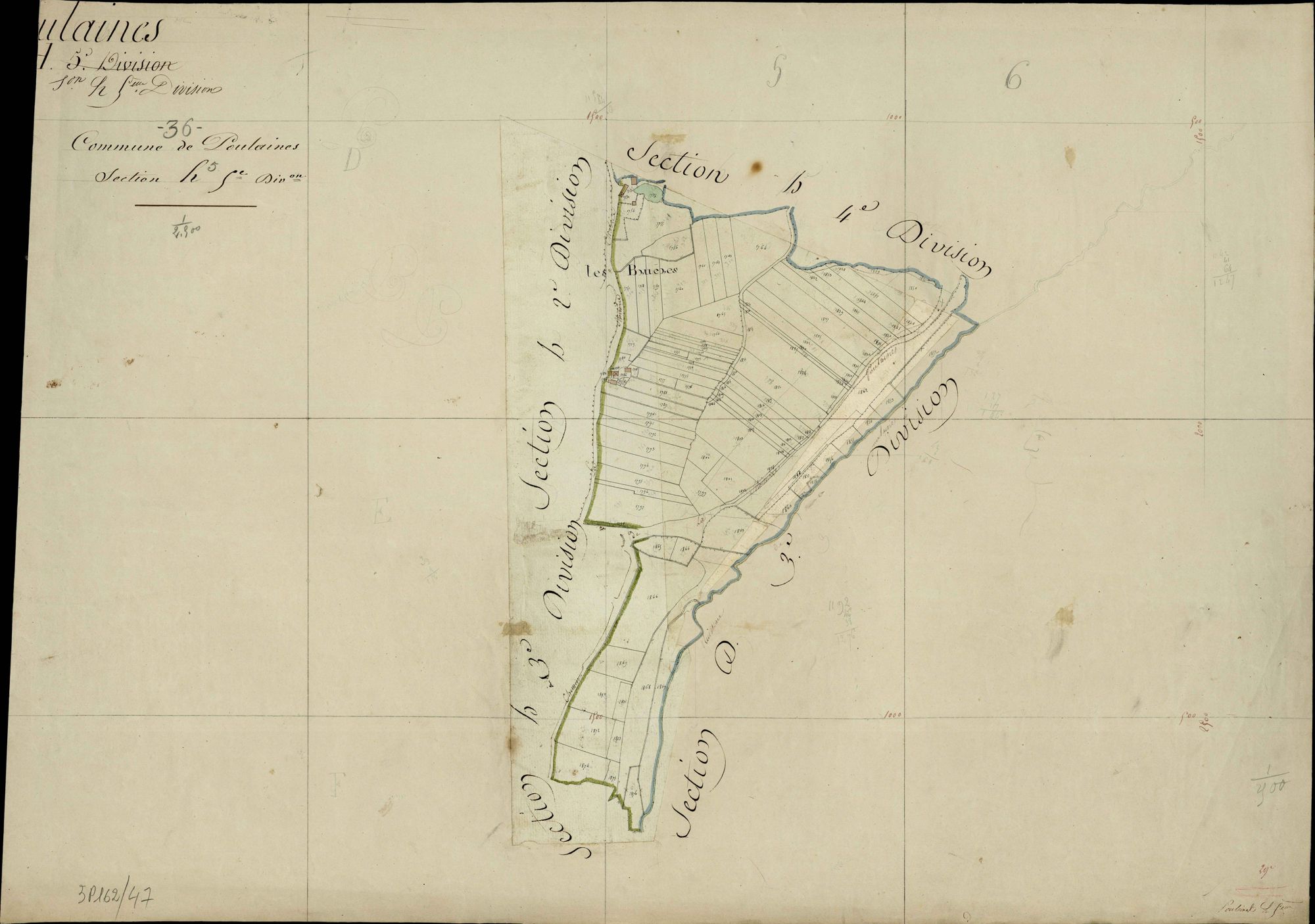 Poulaines - Section H5, [dite des Bruères].