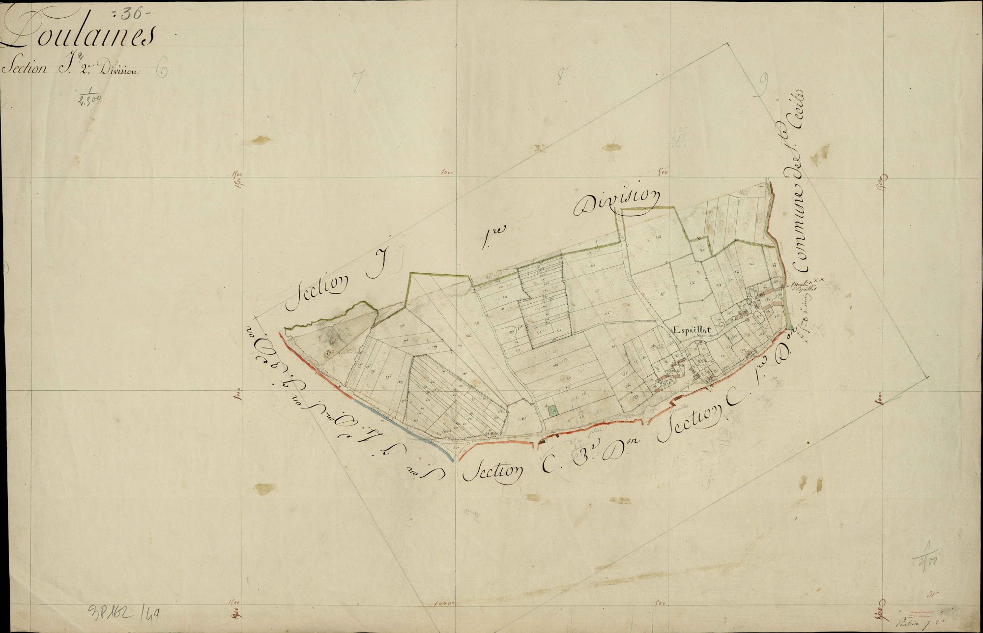 Poulaines - Section J2, [dite de Cungy].