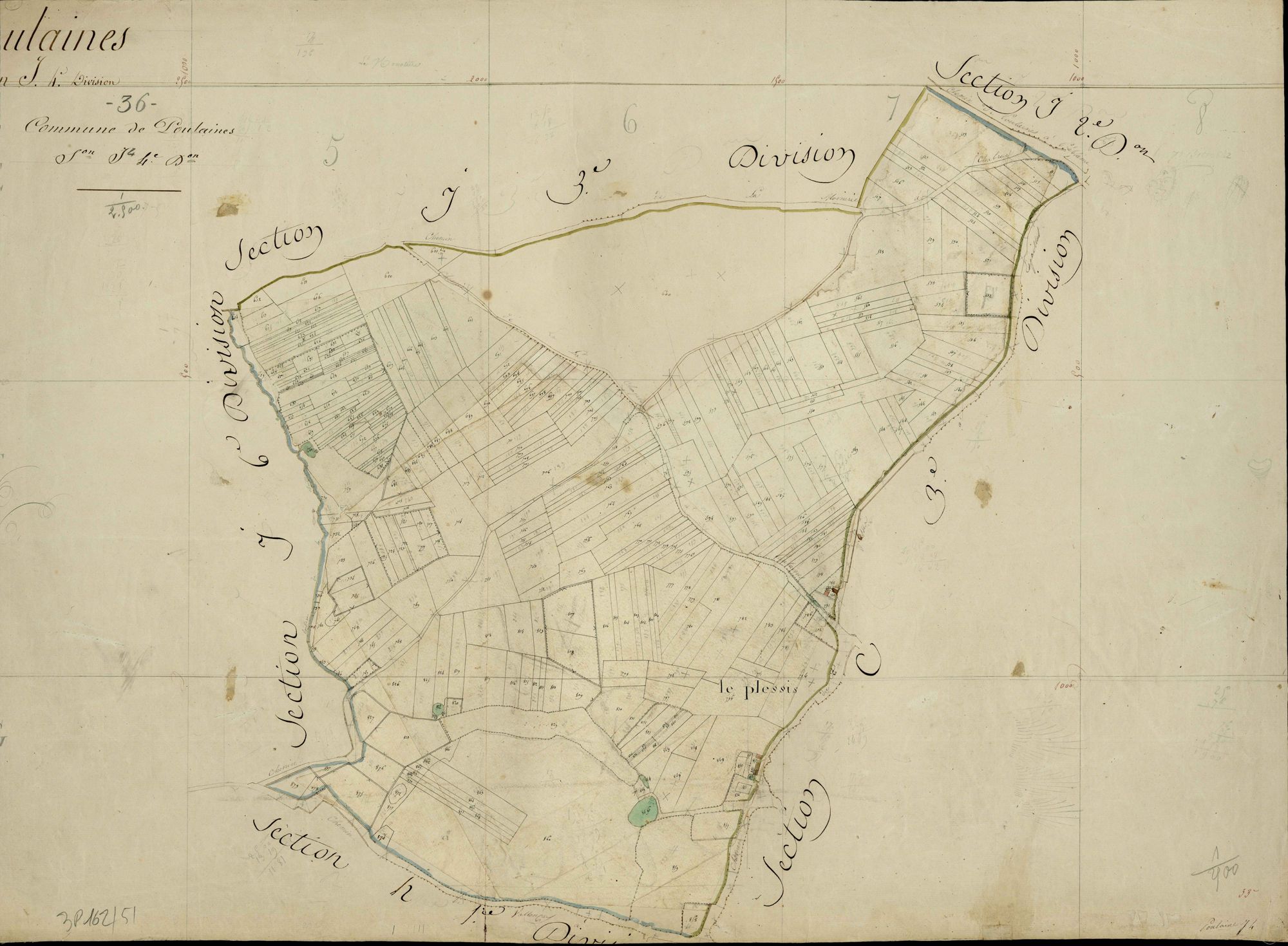 Poulaines - Section J4, [dite de Cungy].