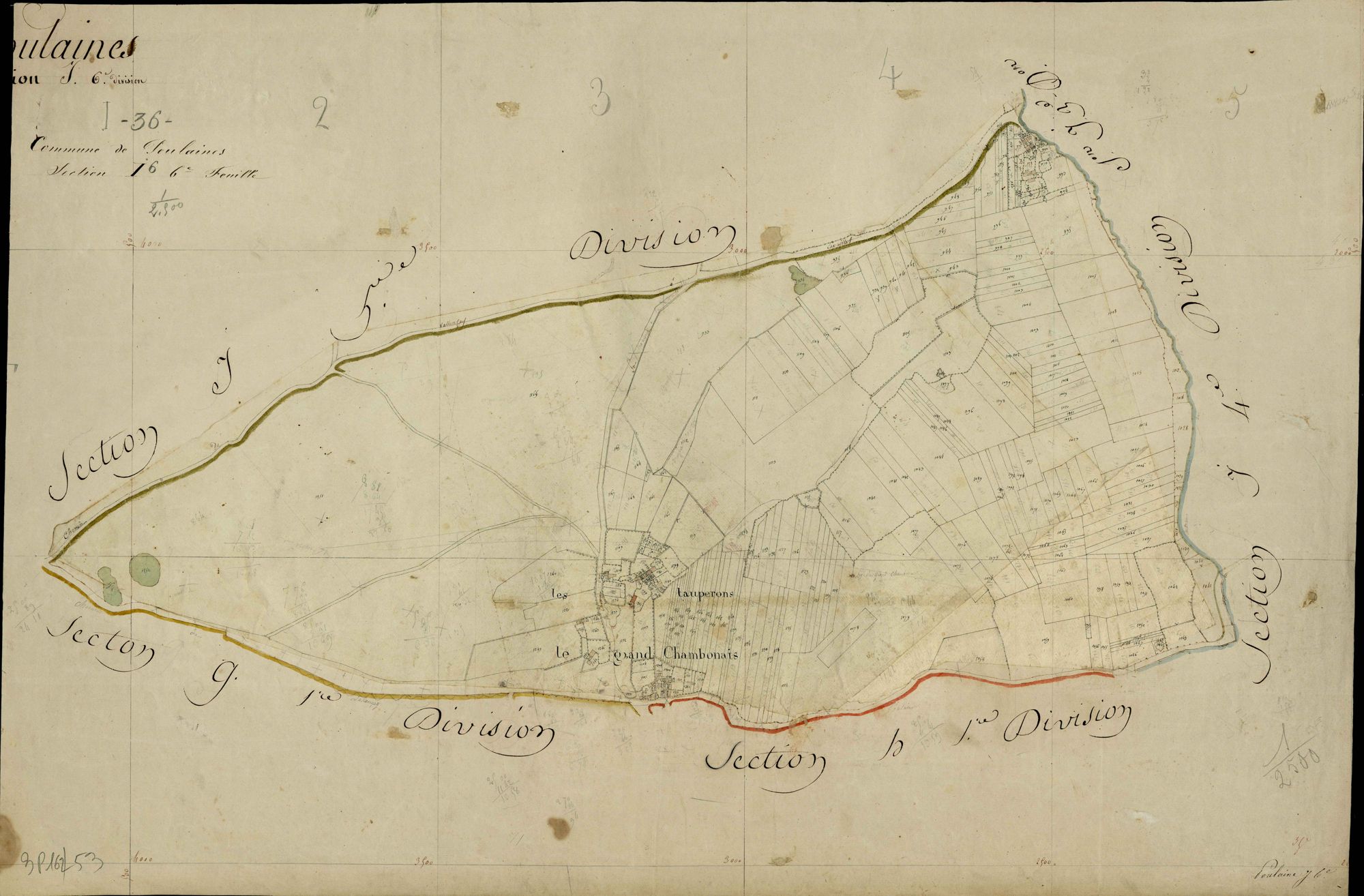 Poulaines - Section J6, [dite de Cungy].