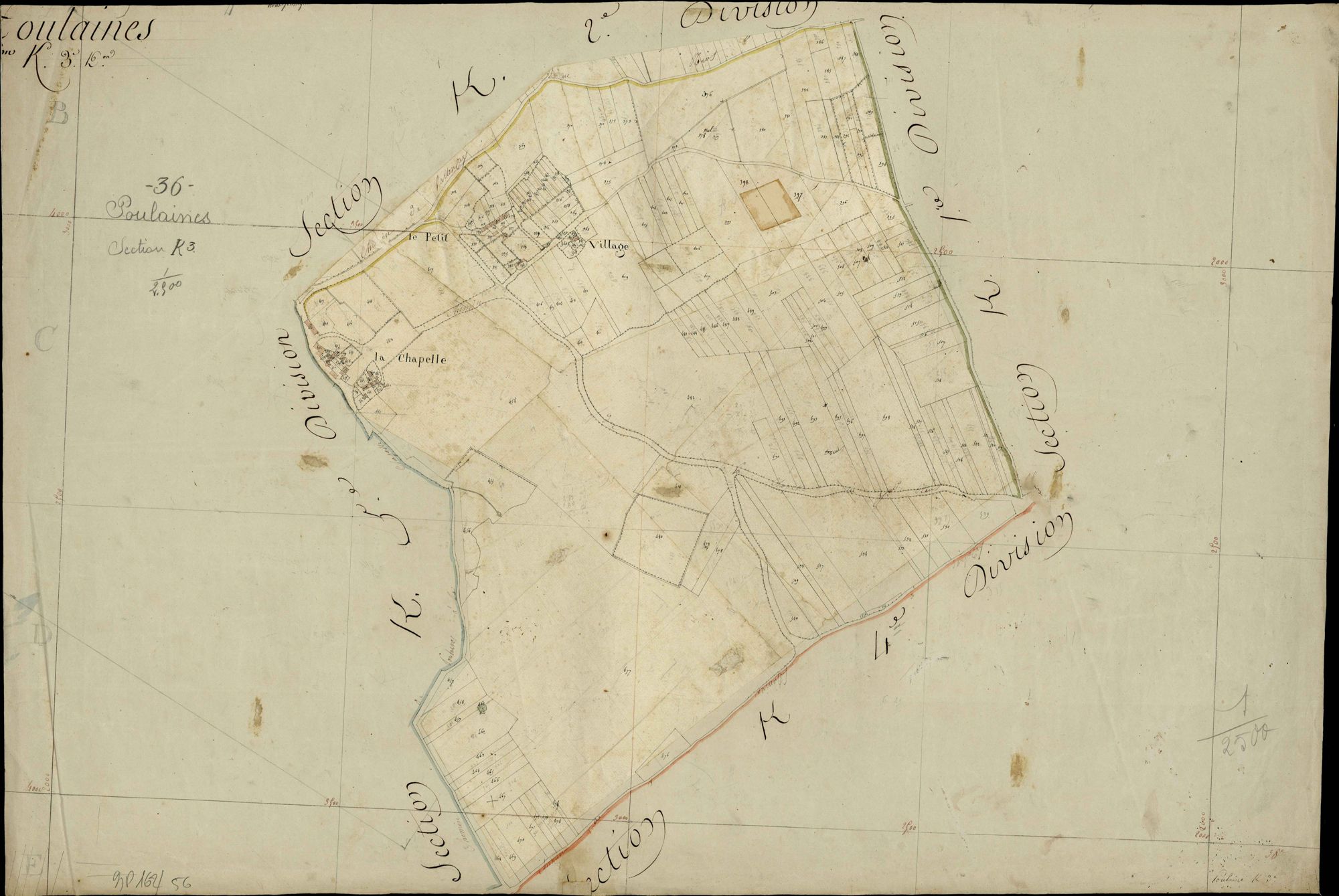 Poulaines - Section K3, [dite de la Chapelle].
