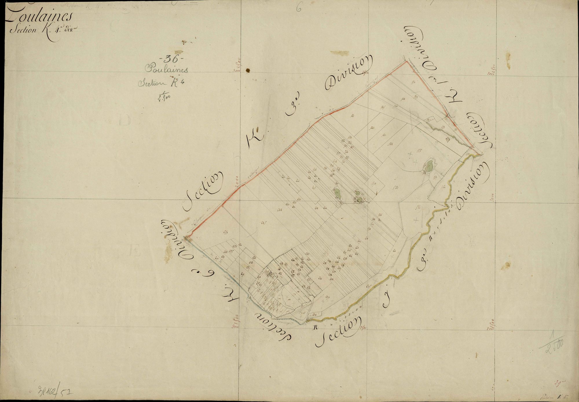 Poulaines - Section K4, [dite de la Chapelle].