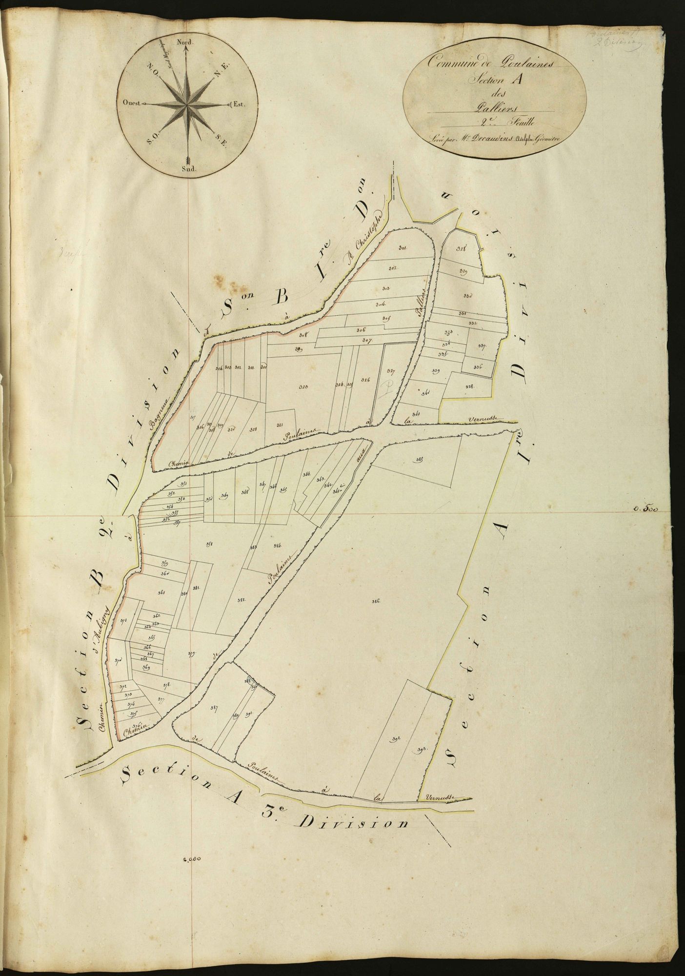 Poulaines - Section A2, dite des Palliers.