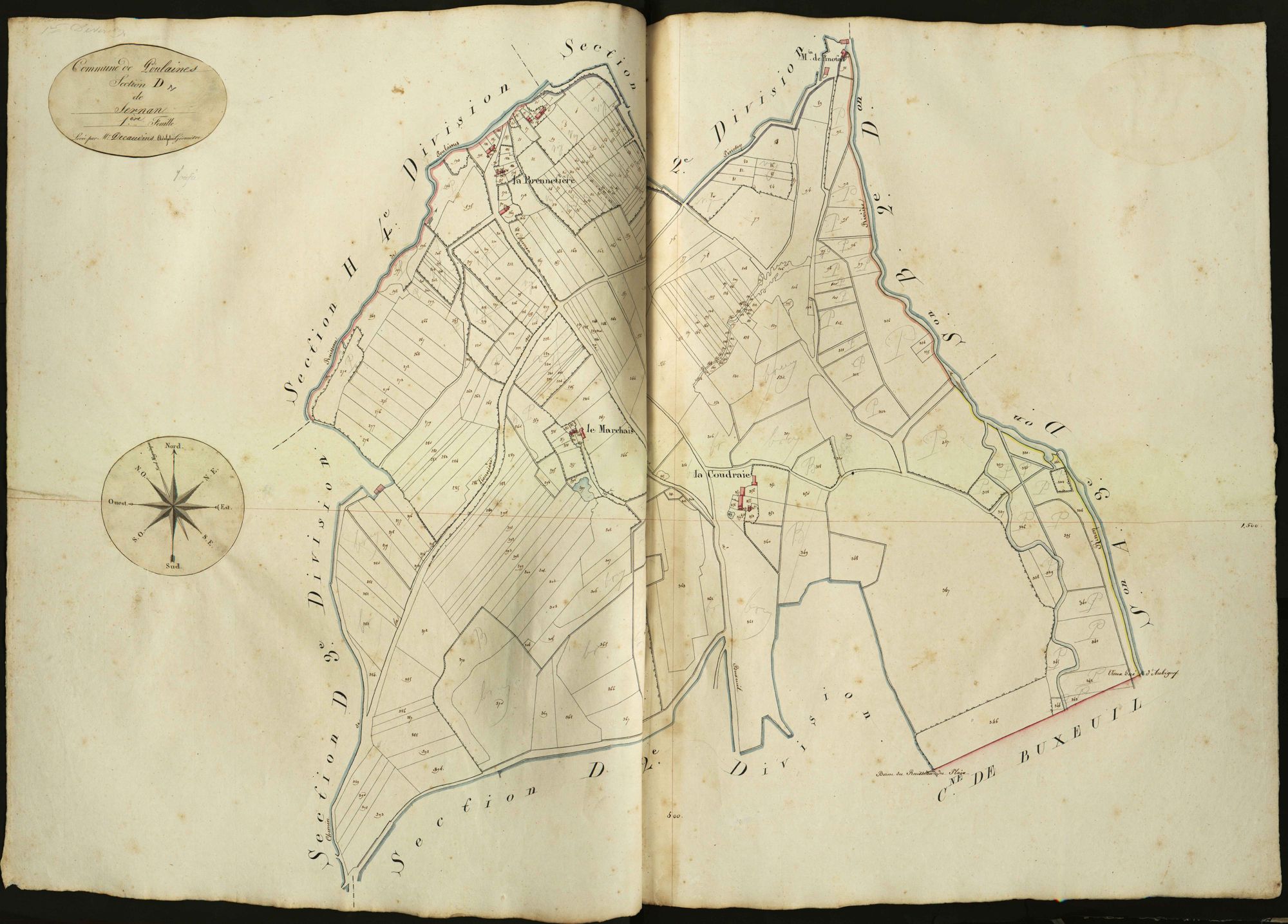 Poulaines - Section D1, dite de Sernan.