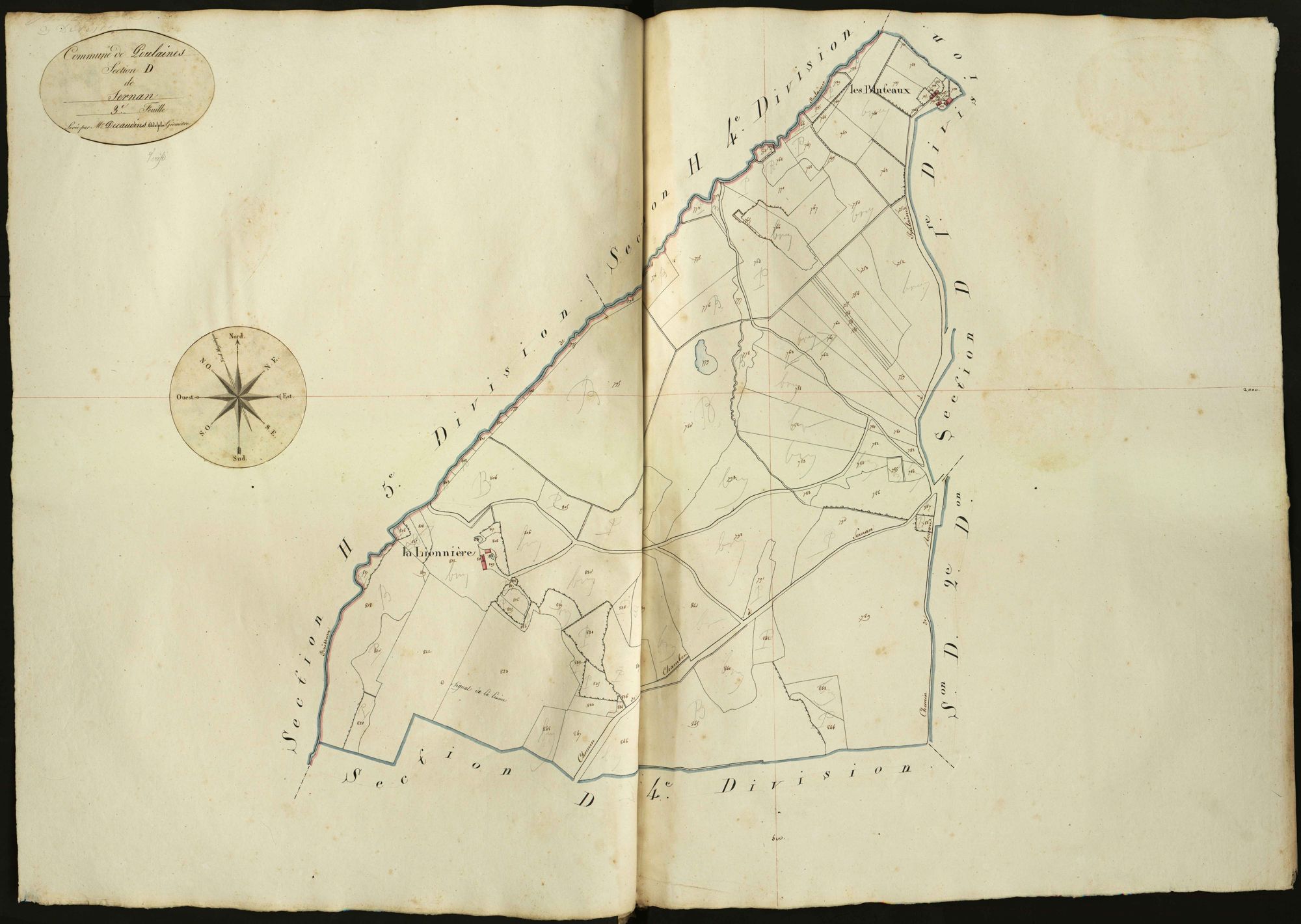 Poulaines - Section D3, dite de Sernan.