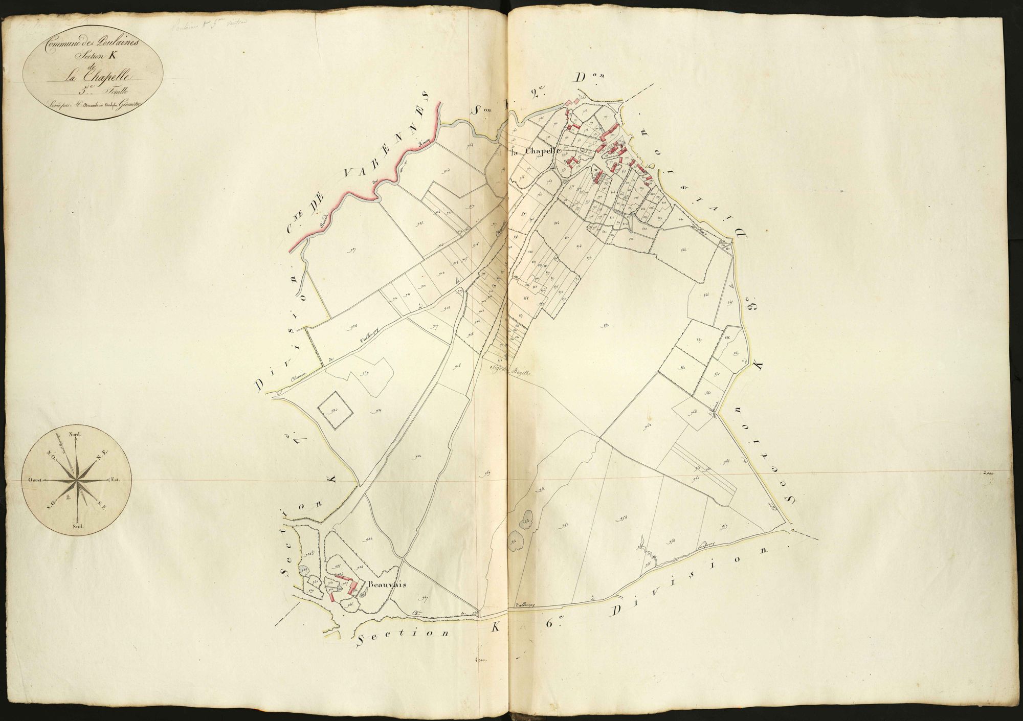 Poulaines - Section K5, dite de la Chapelle.